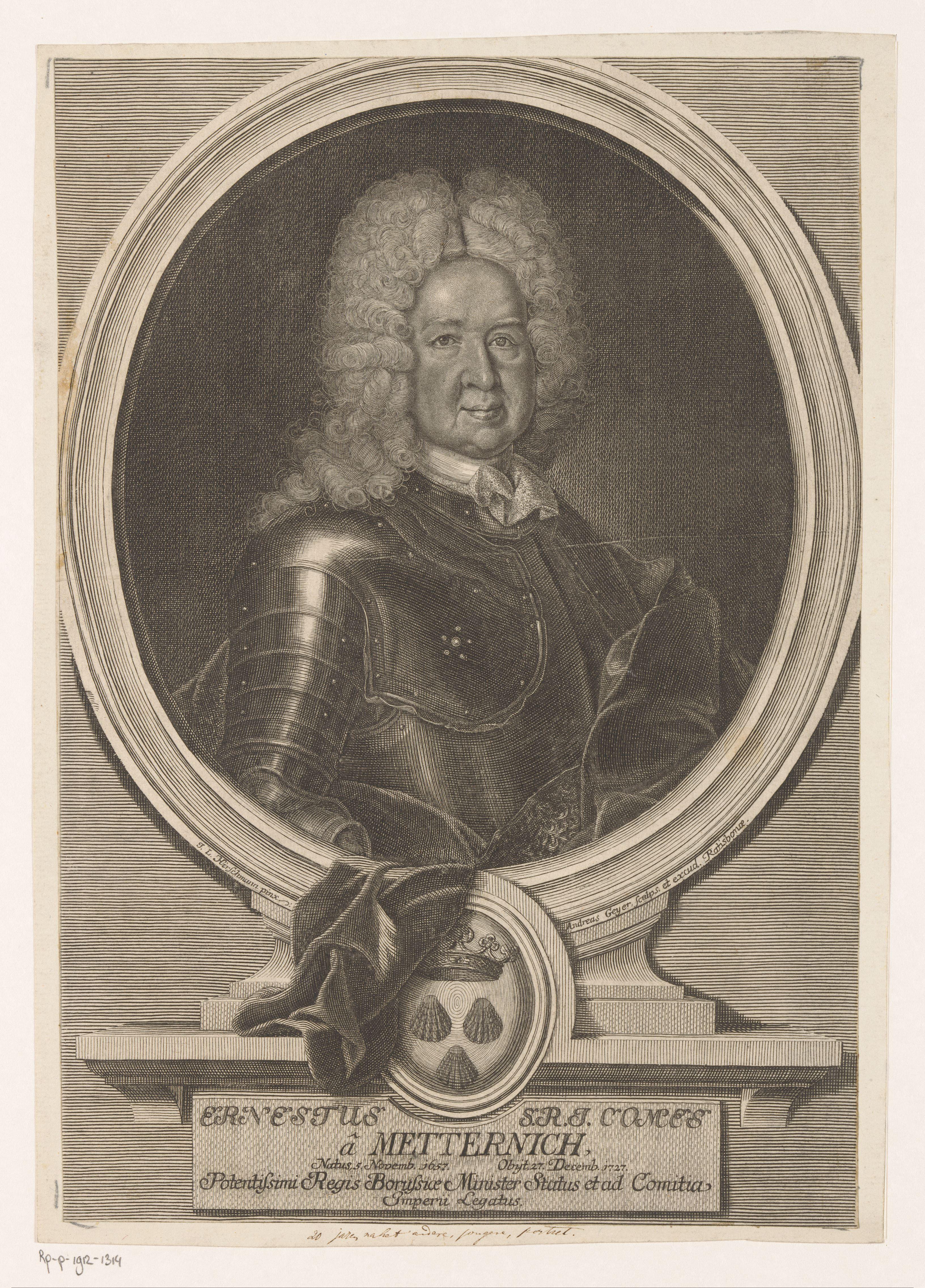Portret van Ernst Graf von Metternich