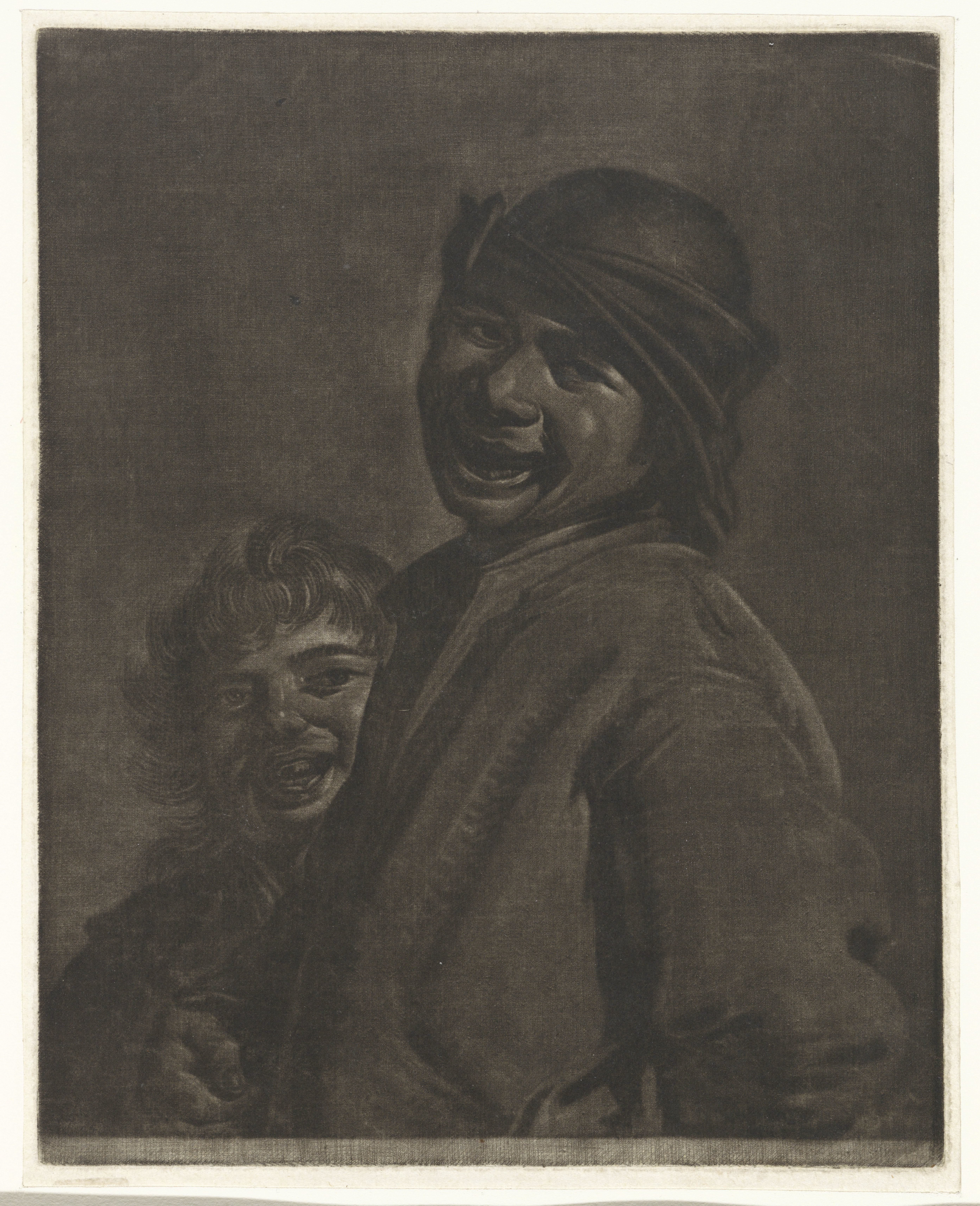 Twee lachende jongens