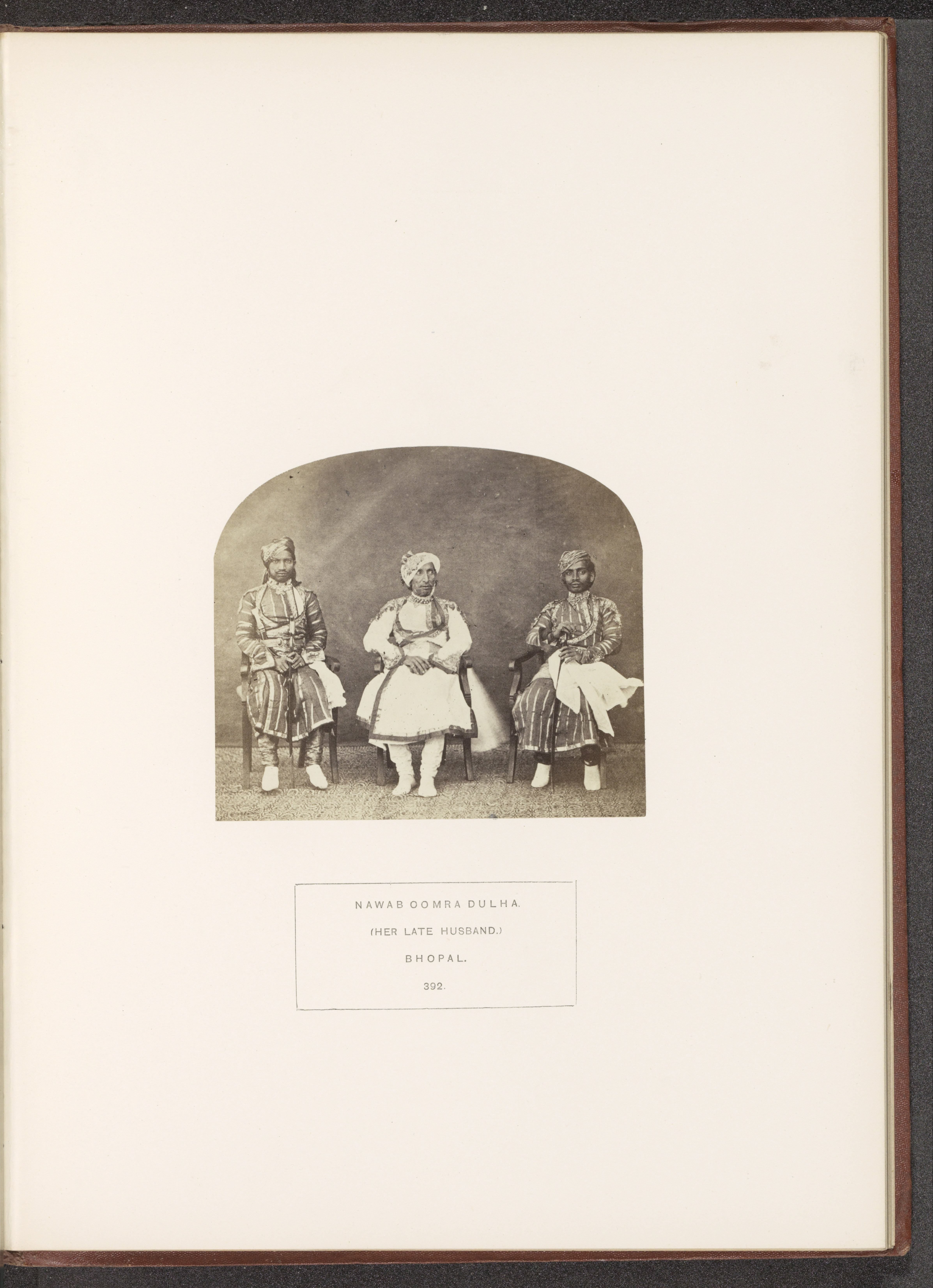 Portrait of Oomra Dulha, husband of Sekunder Begum, a queen of Bhopal, Madhya Pradesh, India