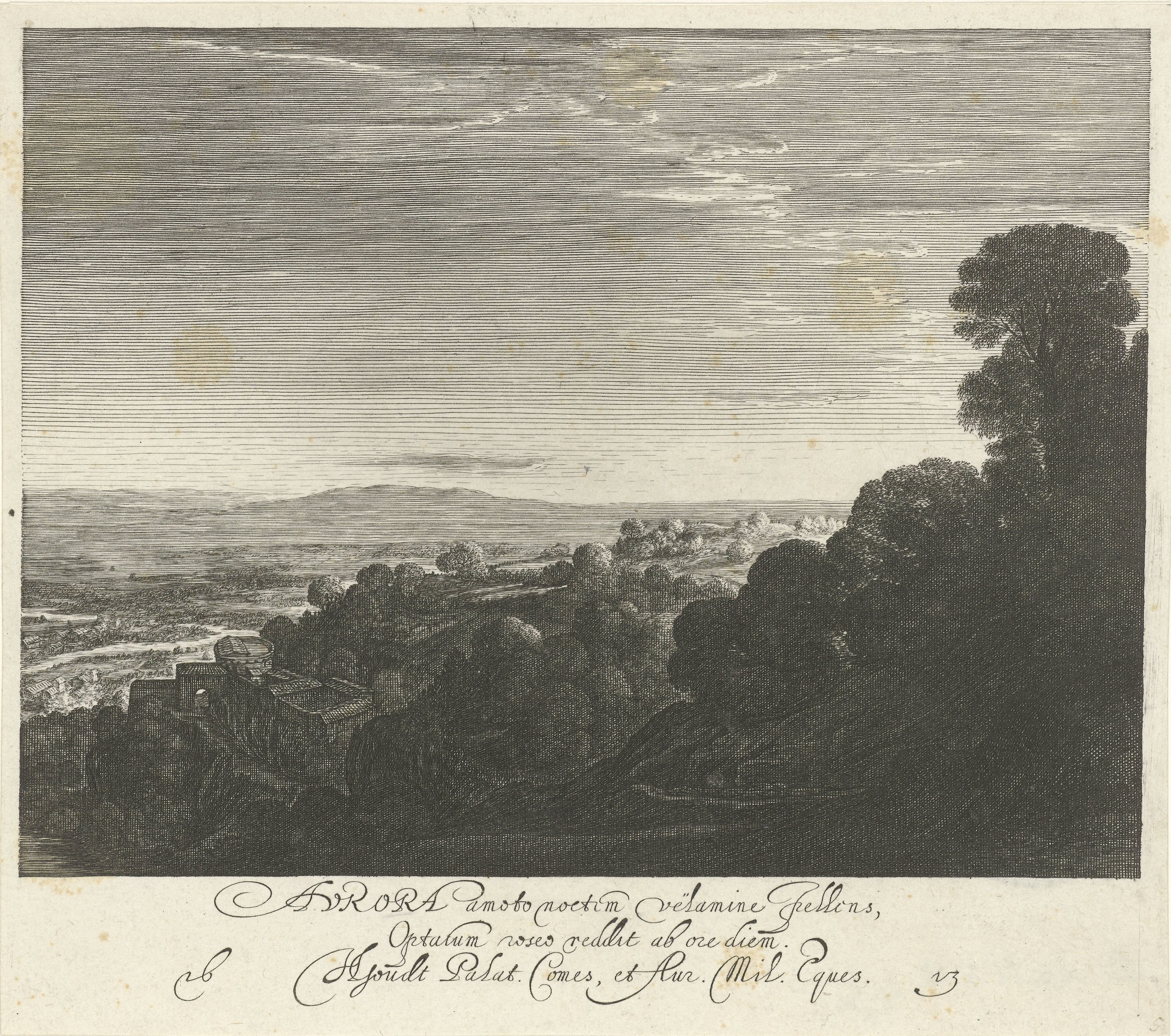 Landschap tijdens de dageraad