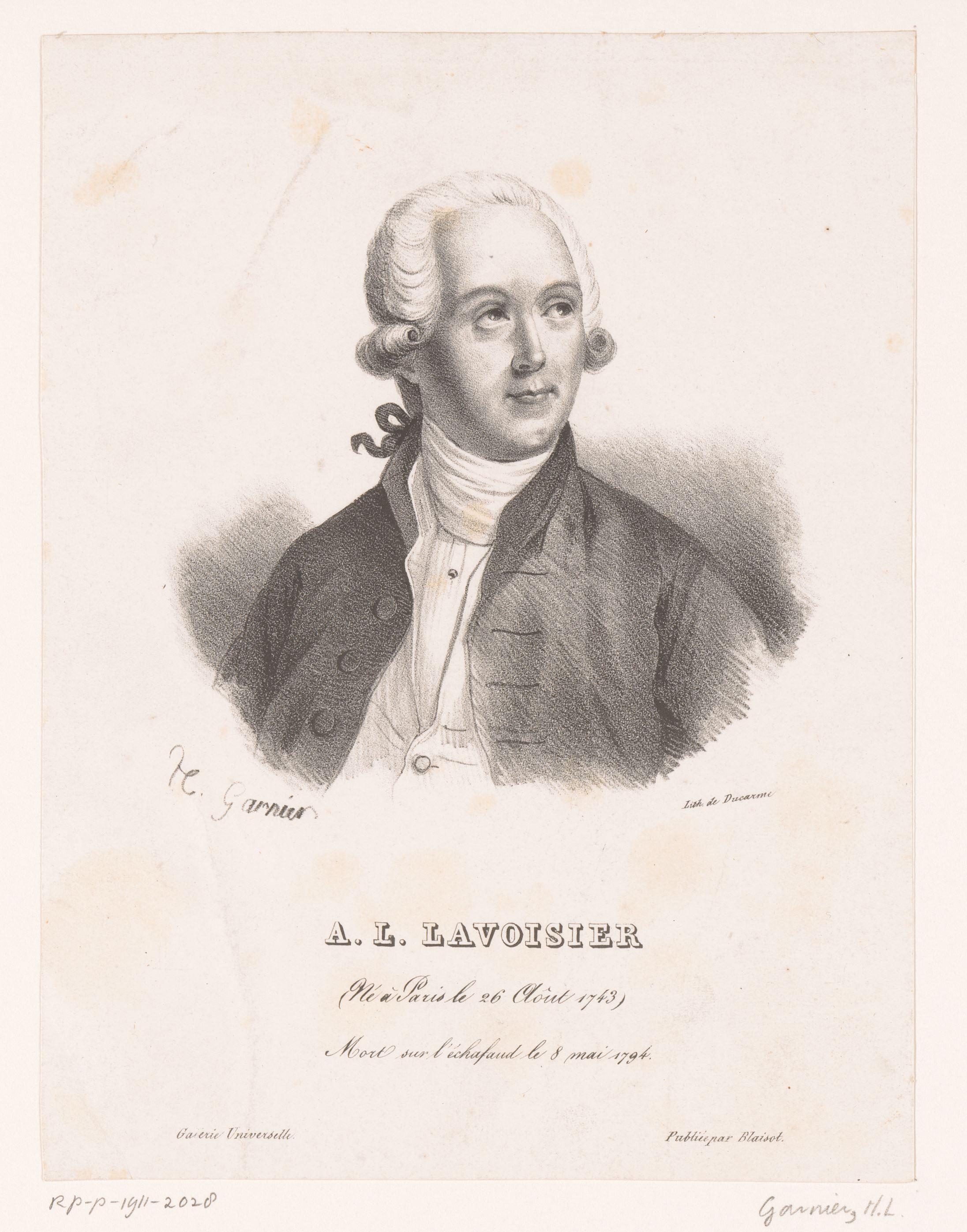 Portret van Antoine Lavoisier