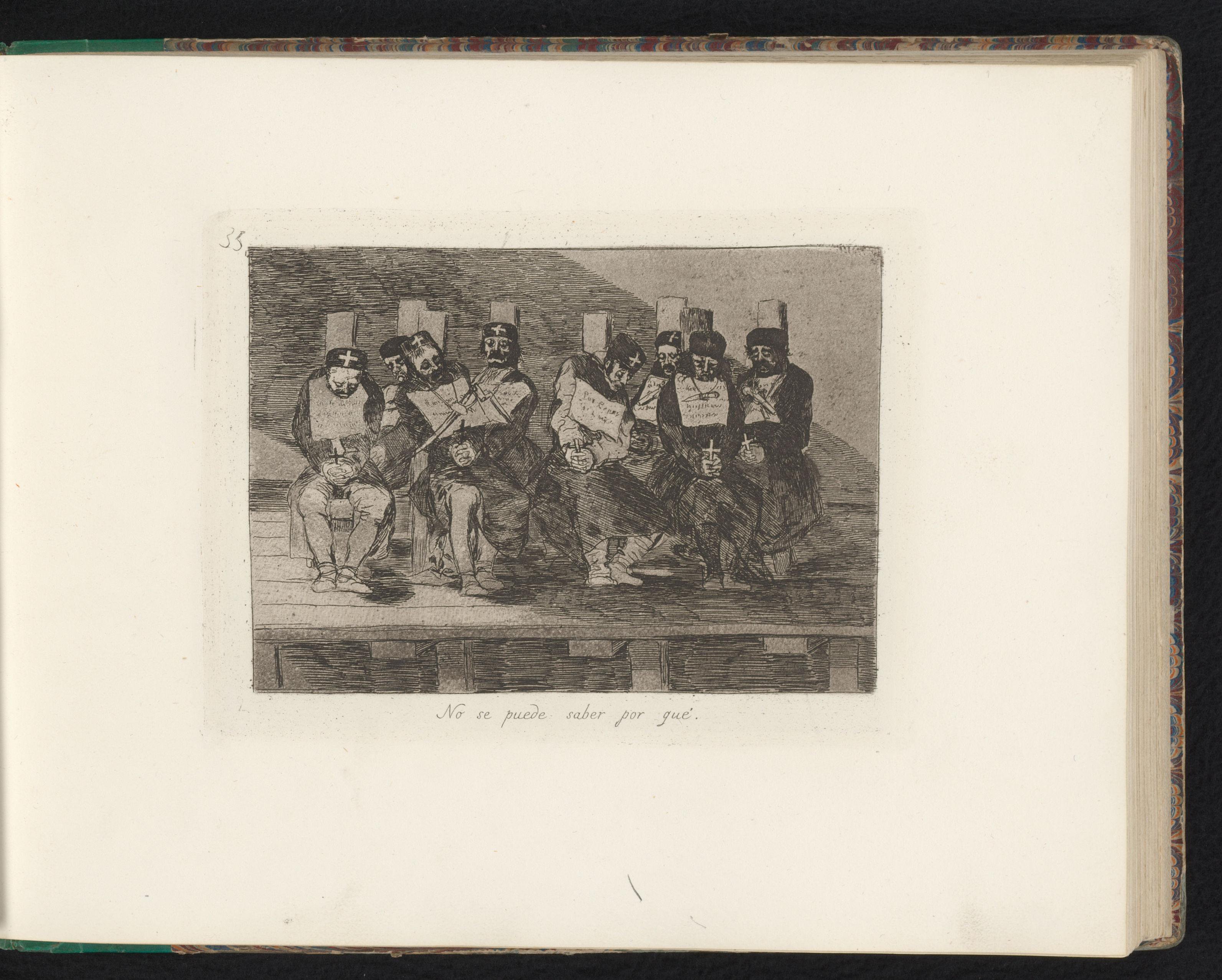 Groep mannen zit gekneveld aan palen