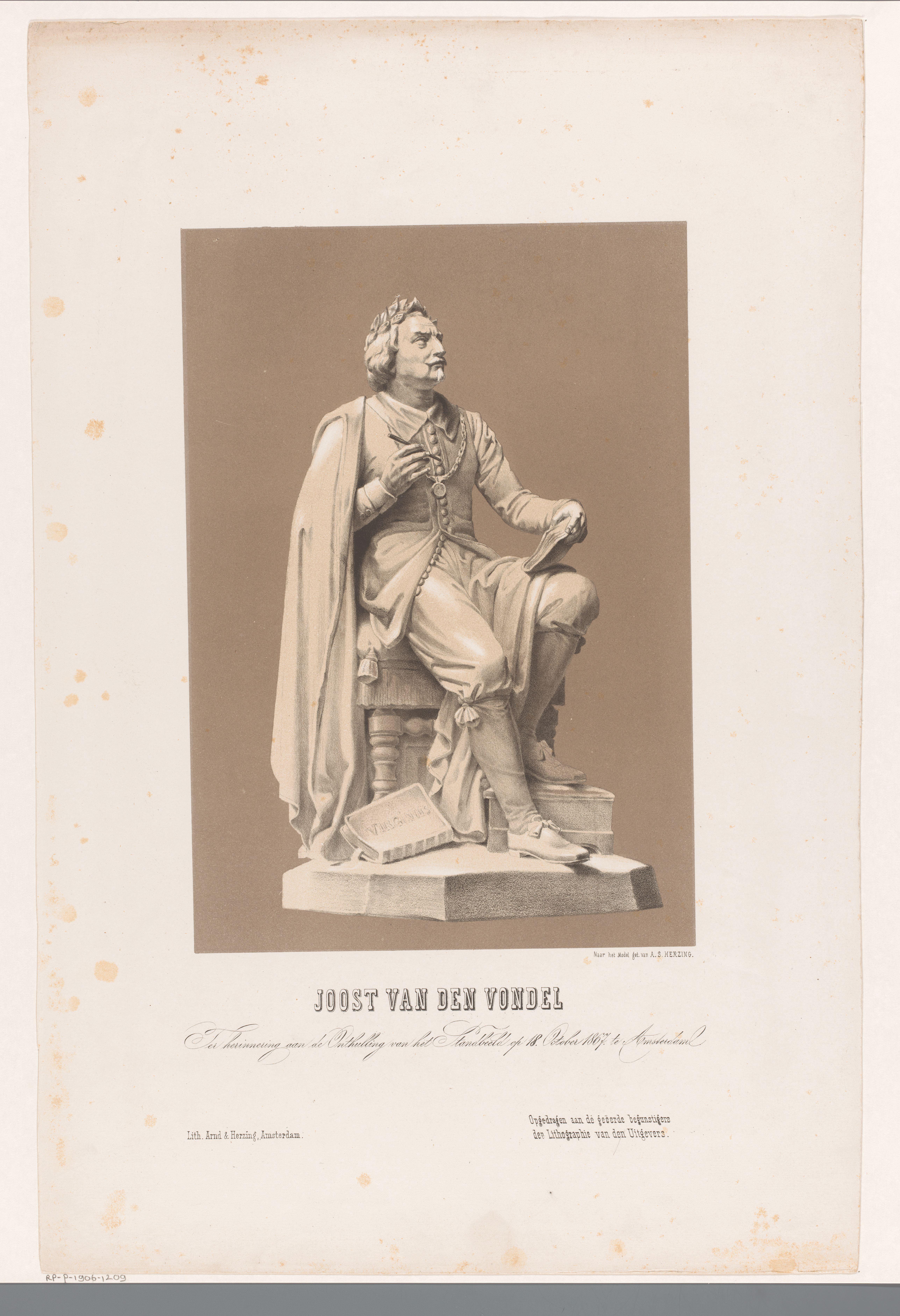 Standbeeld van Joost van den Vondel