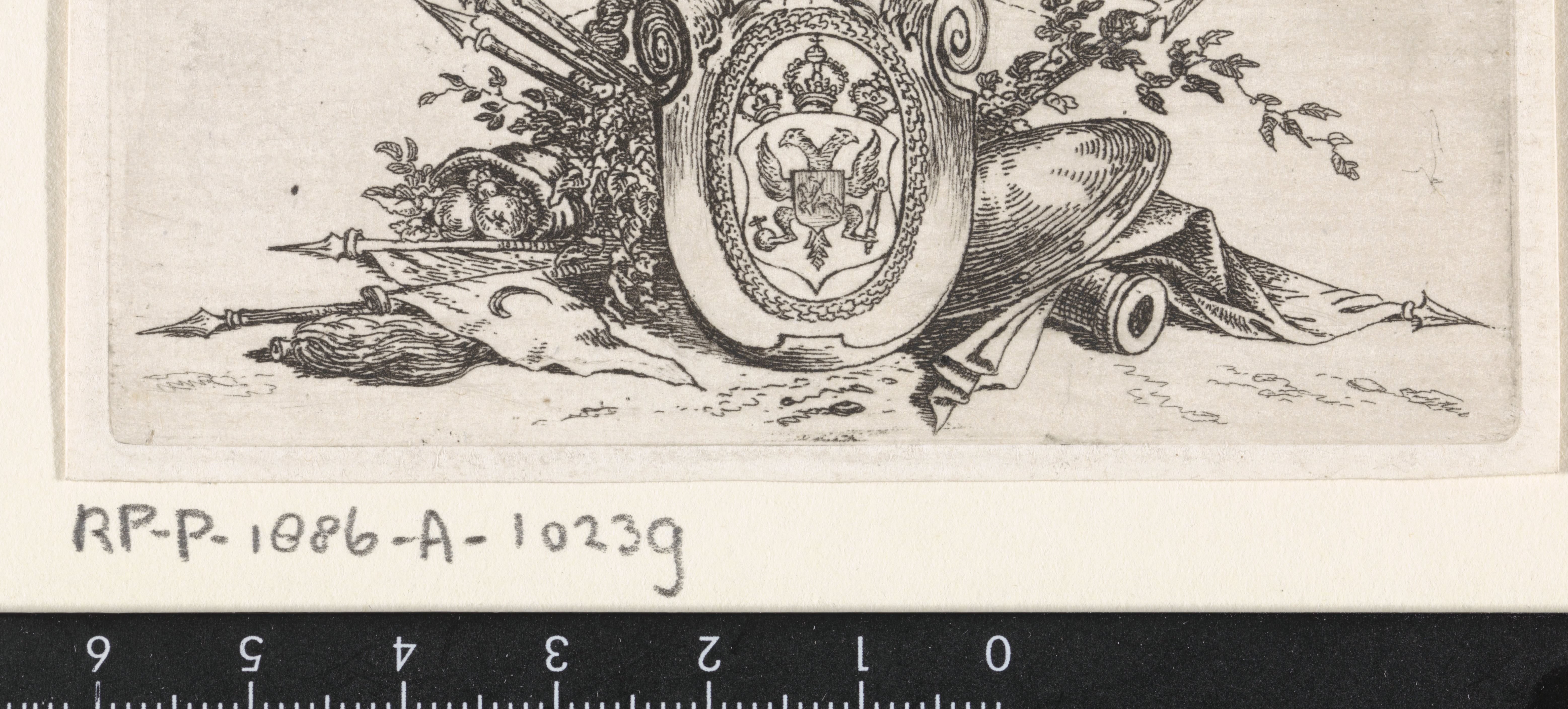 Cartouche met wapen van Rusland
