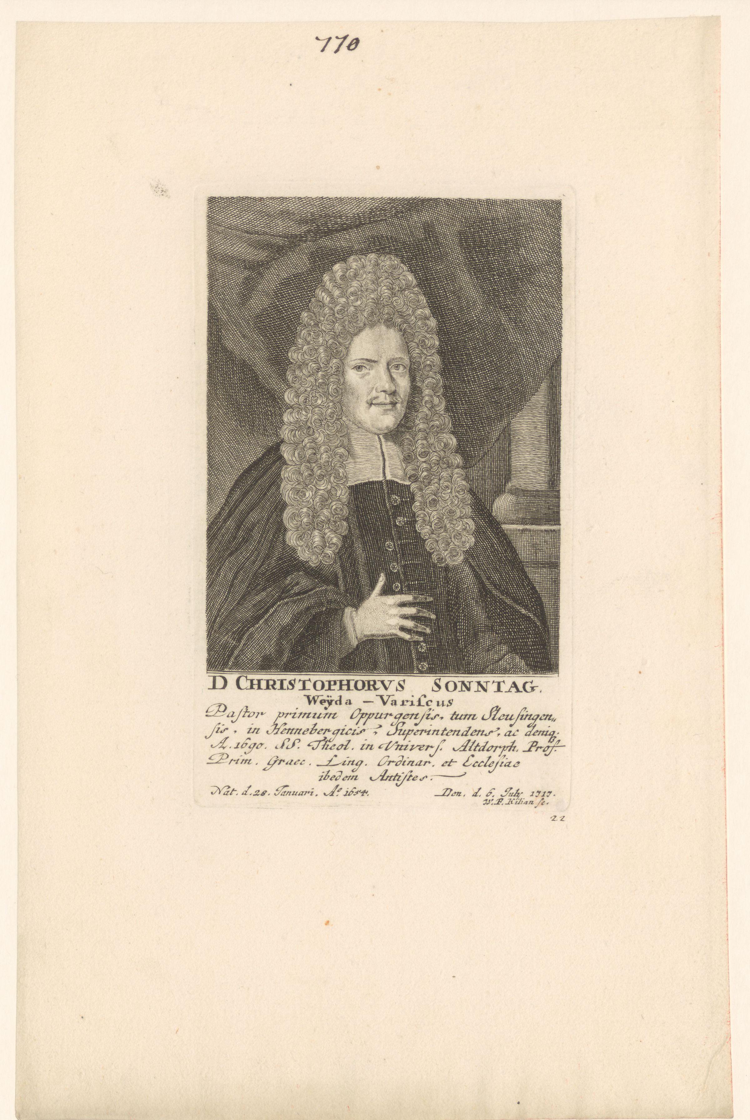 Portret van Christoph Sonntag