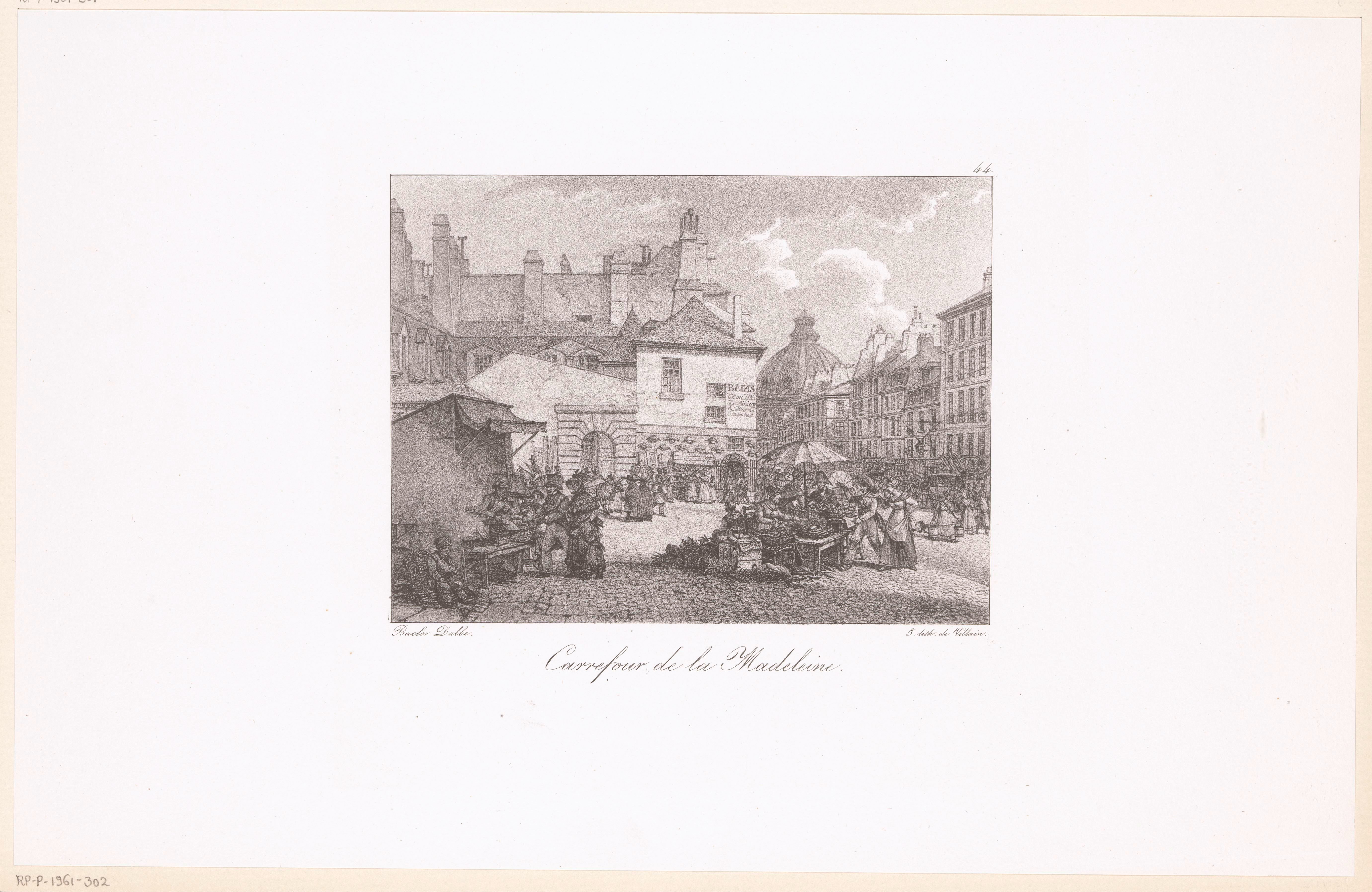 Markt op de Place de la Madeleine in Parijs