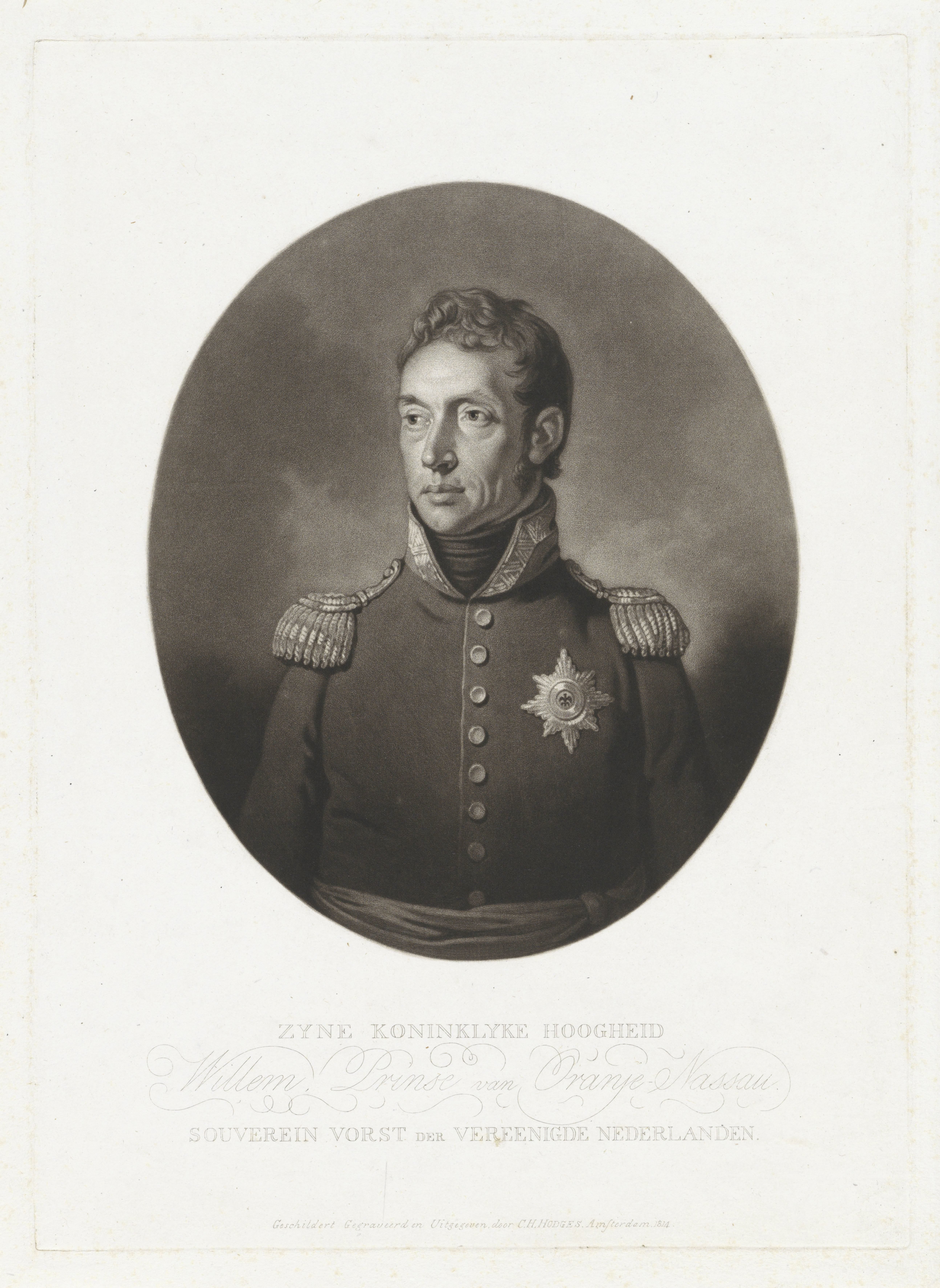 Portret van Willem I Frederik, koning der Nederlanden