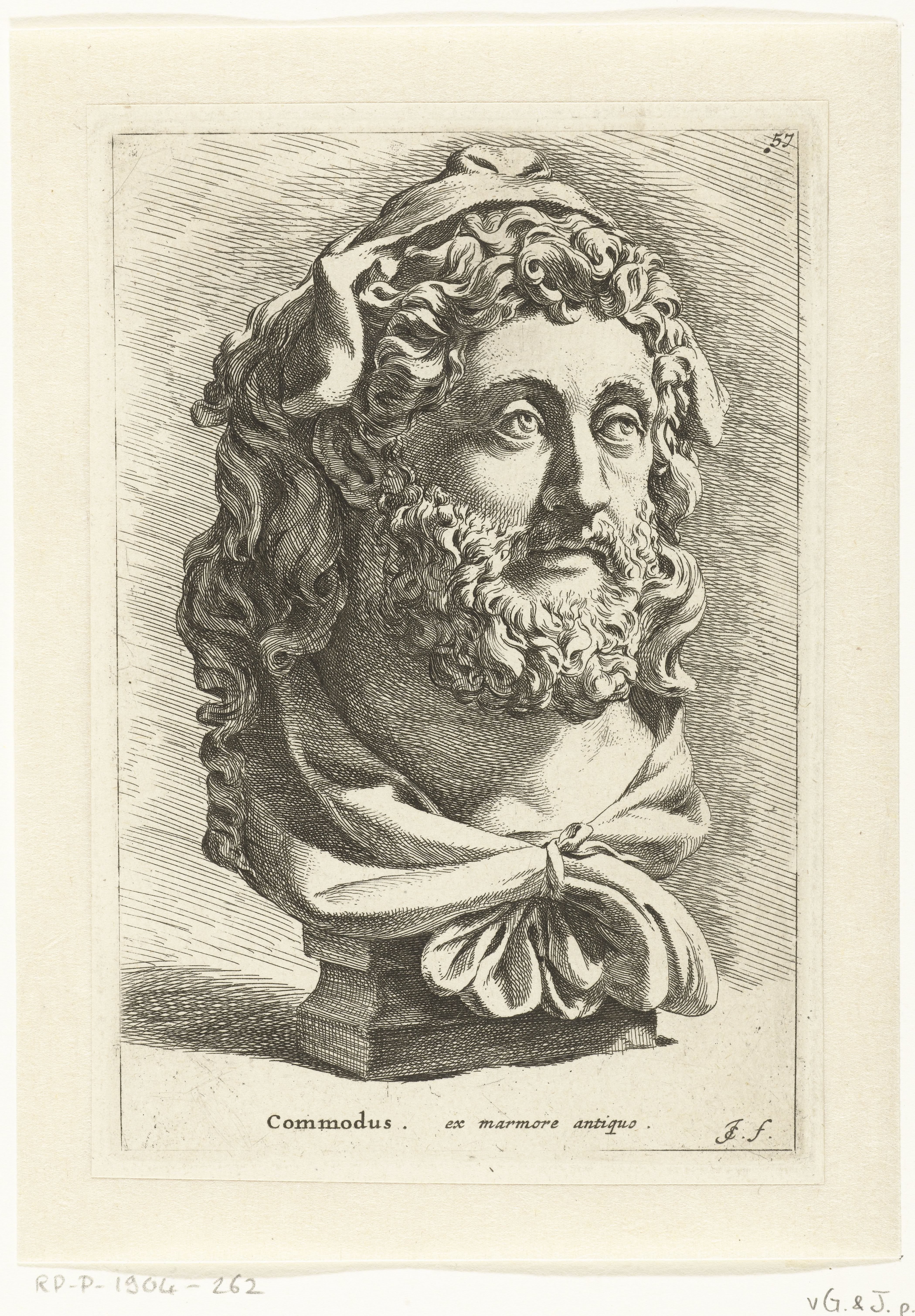 Buste van keizer Commodus als Herkules