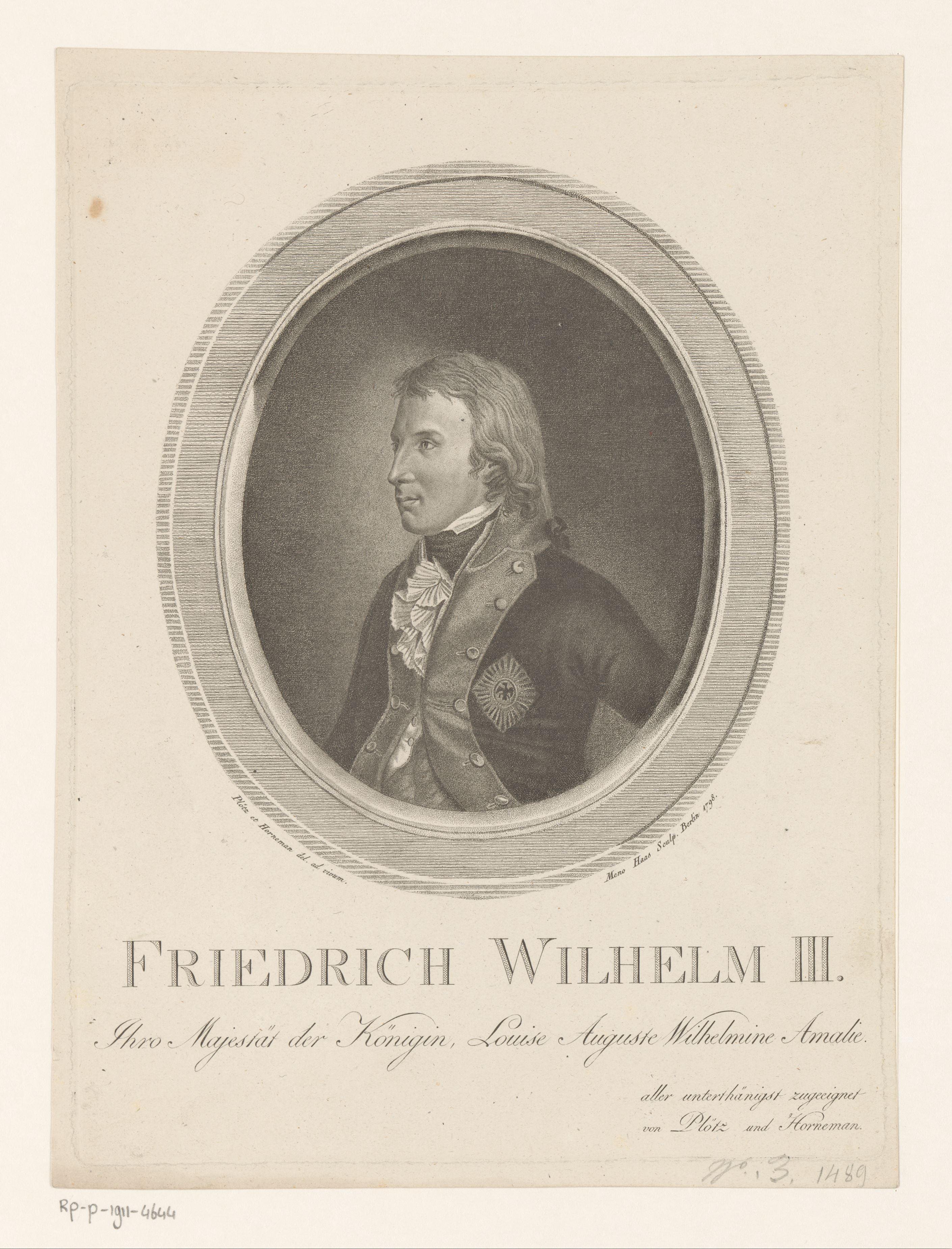 Portret van Friedrich Wilhelm III