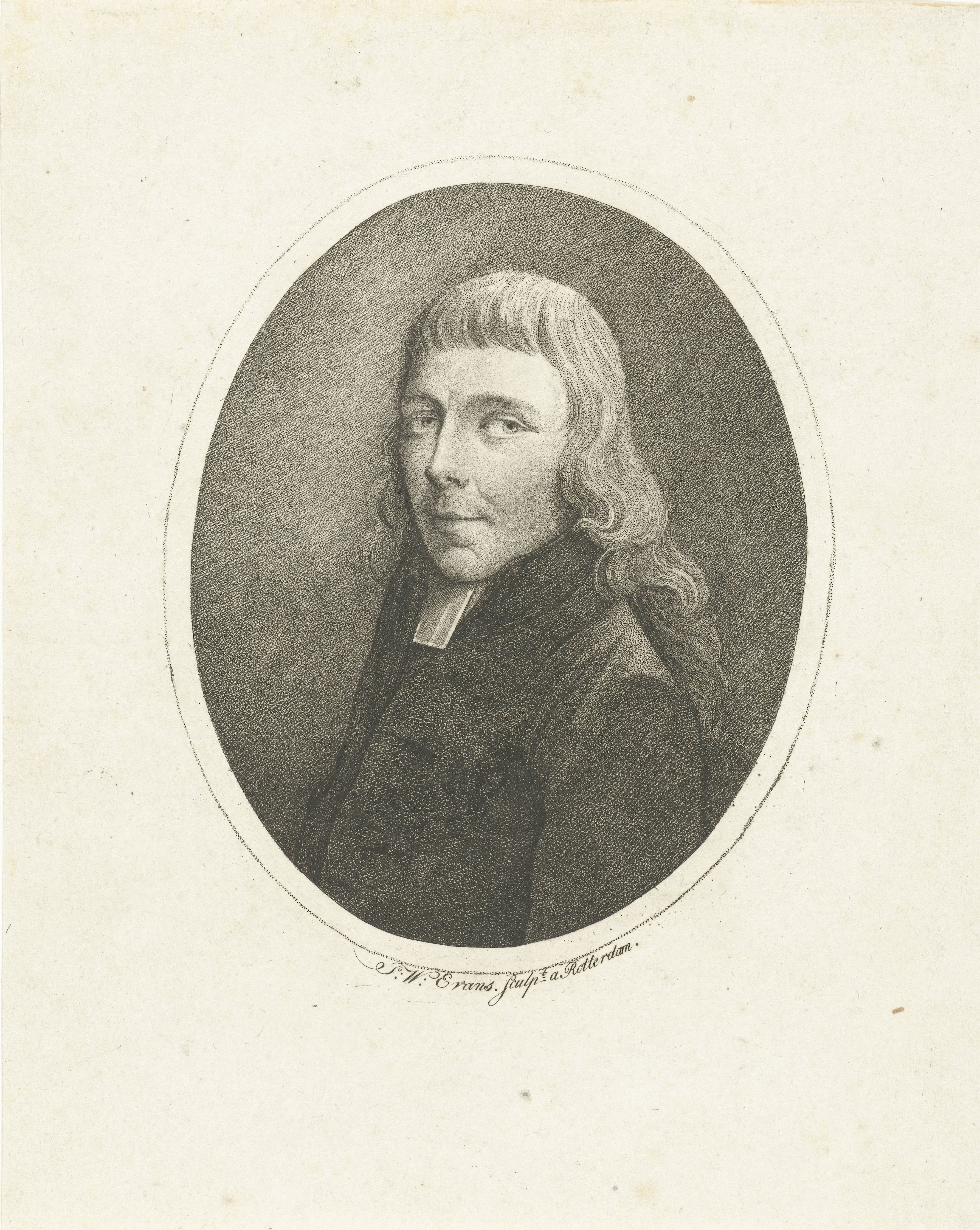 Portret van predikant G.J. Schacht