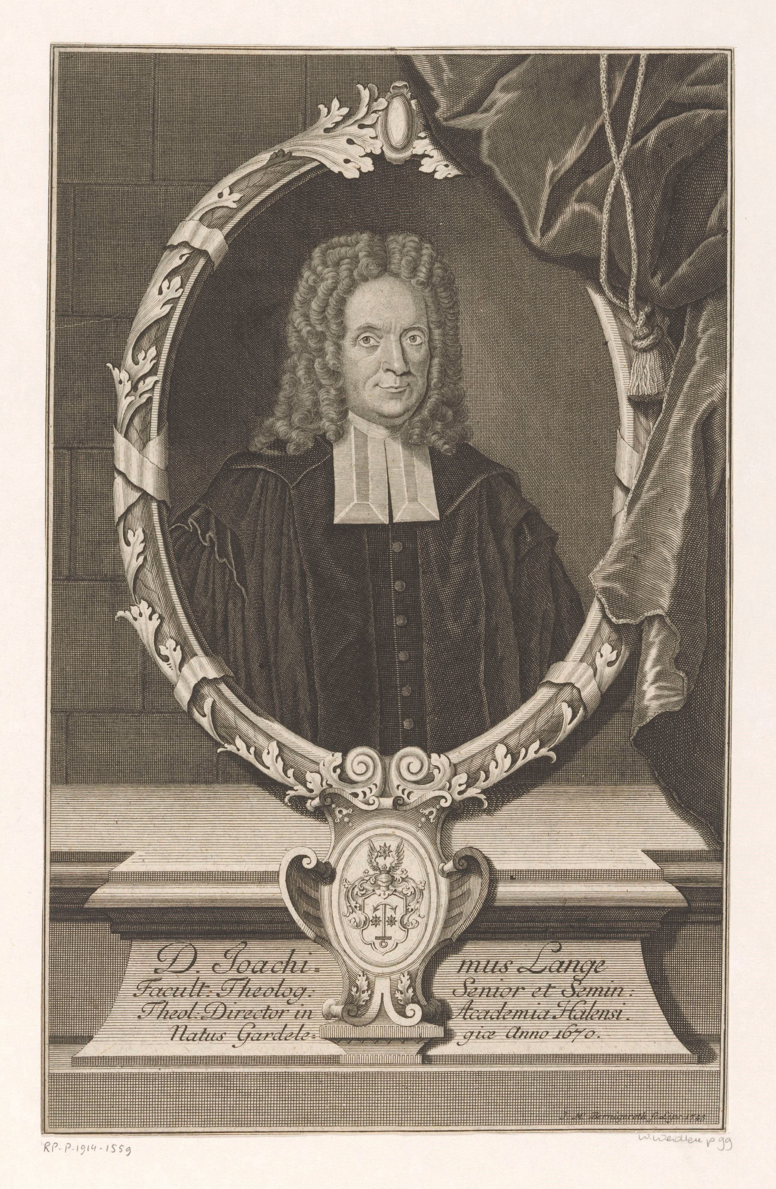 Portret van Joachim Lange