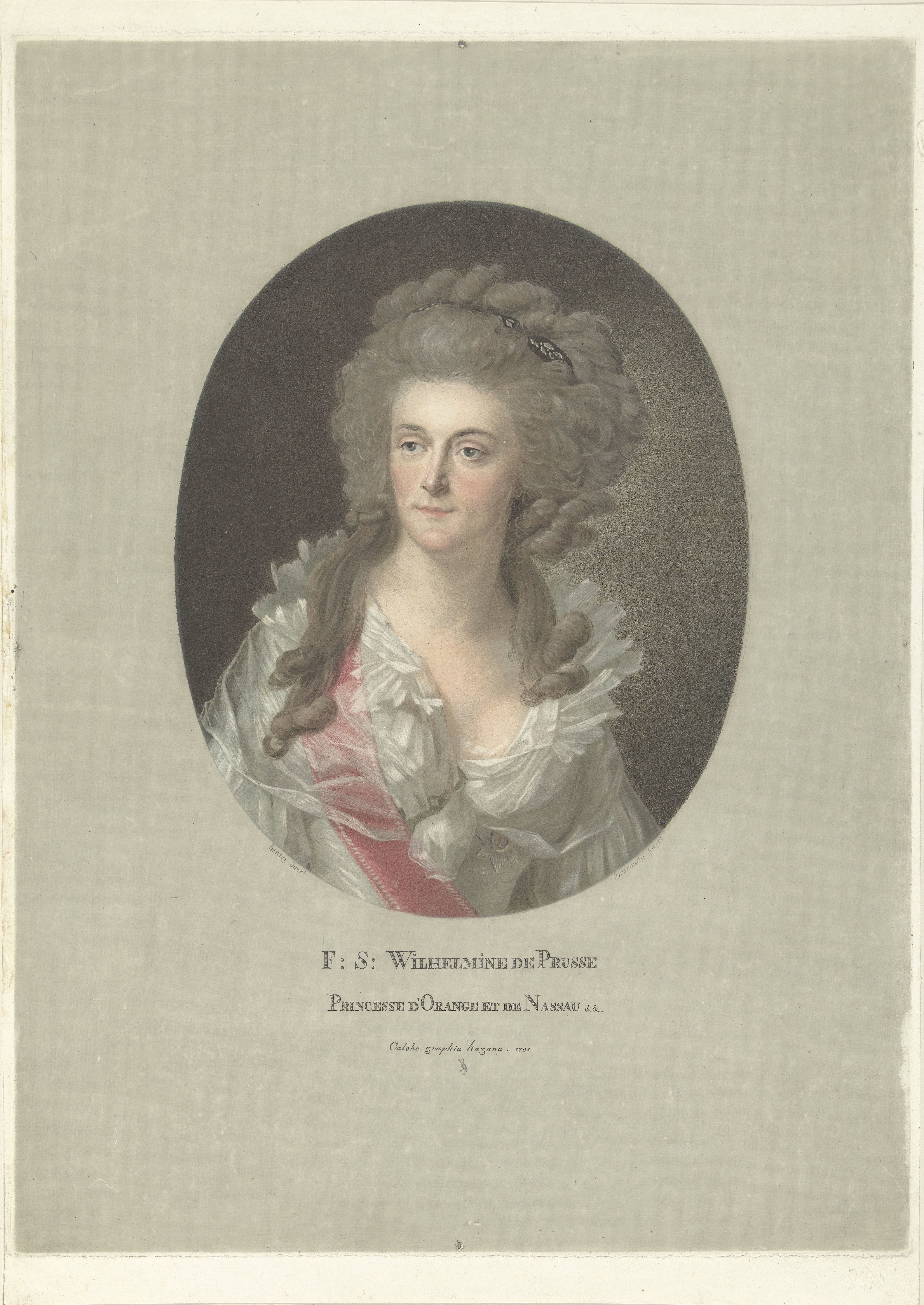 Portret van Wilhelmina van Pruisen, prinses van Oranje-Nassau