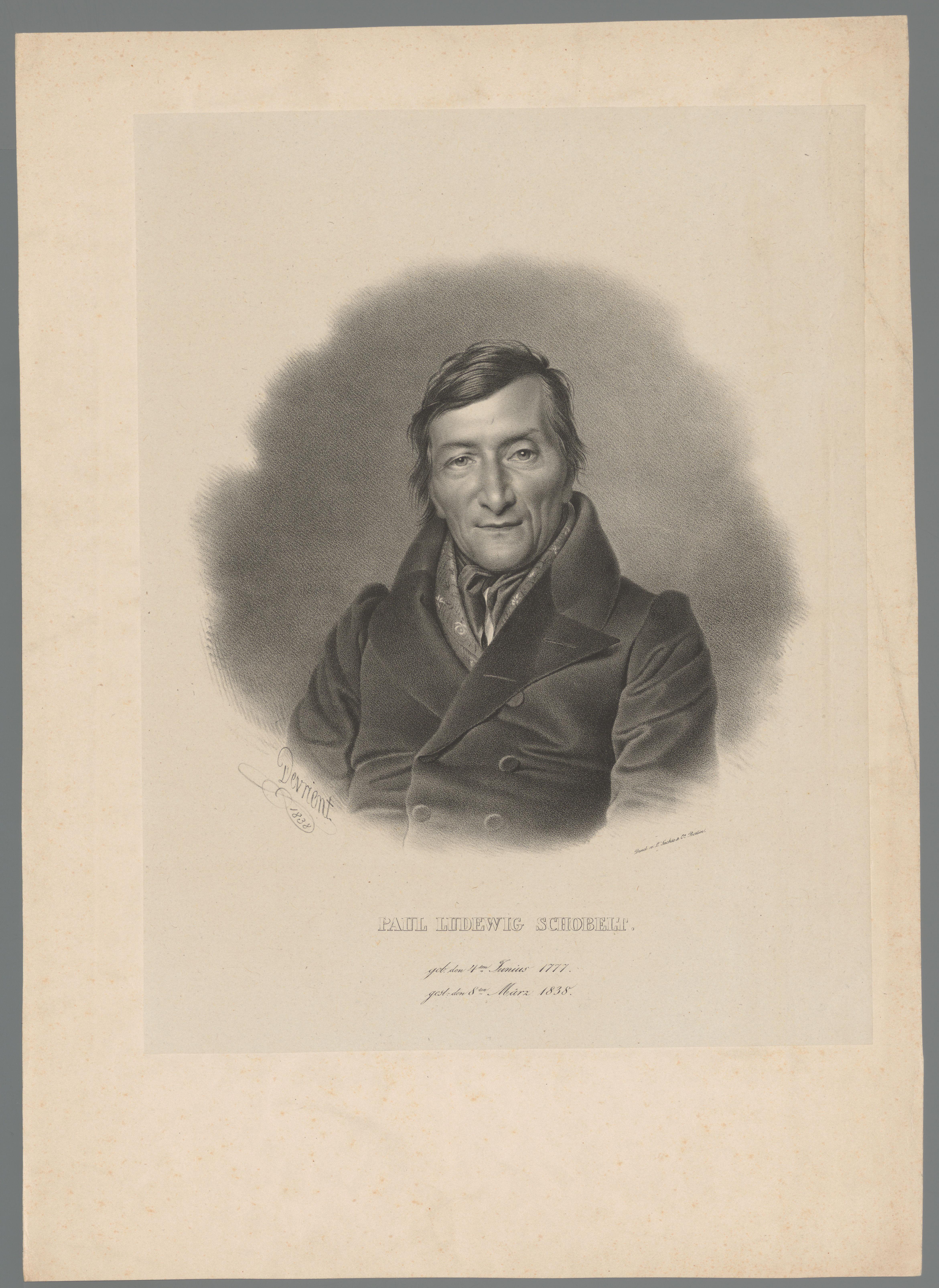 Portret van Paul Ludewig Schobelt