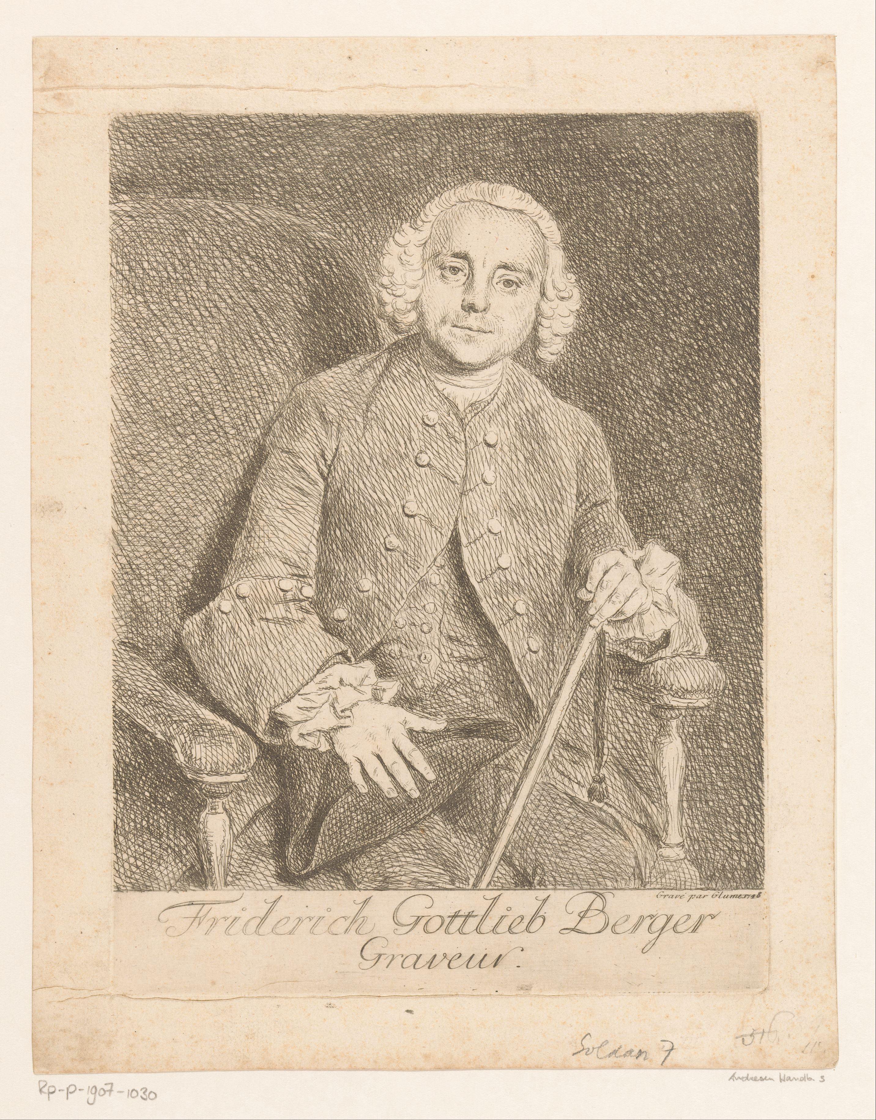 Portret van Friderich Gottlieb Berger