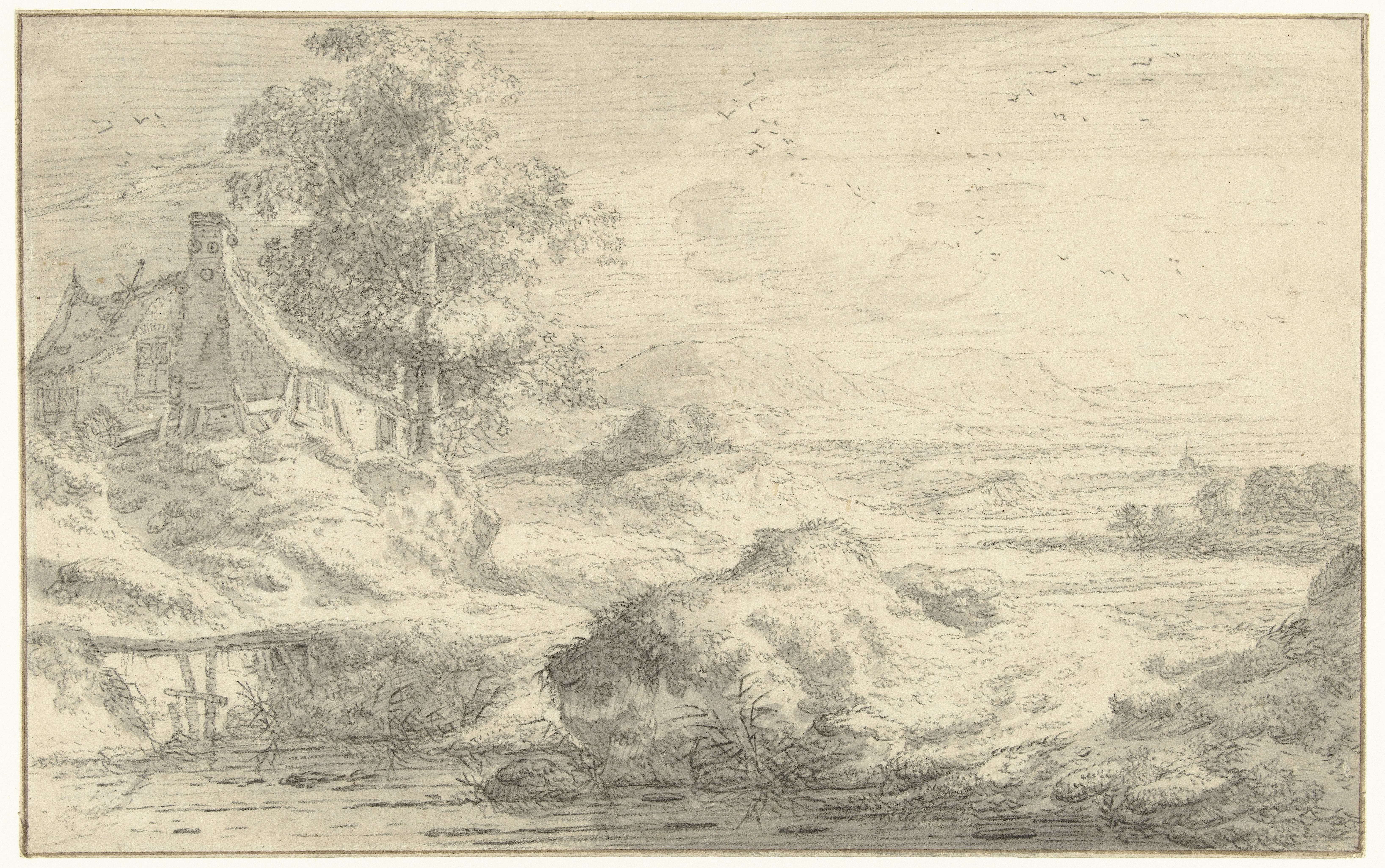 Dune Landscape with a Cottage at Left