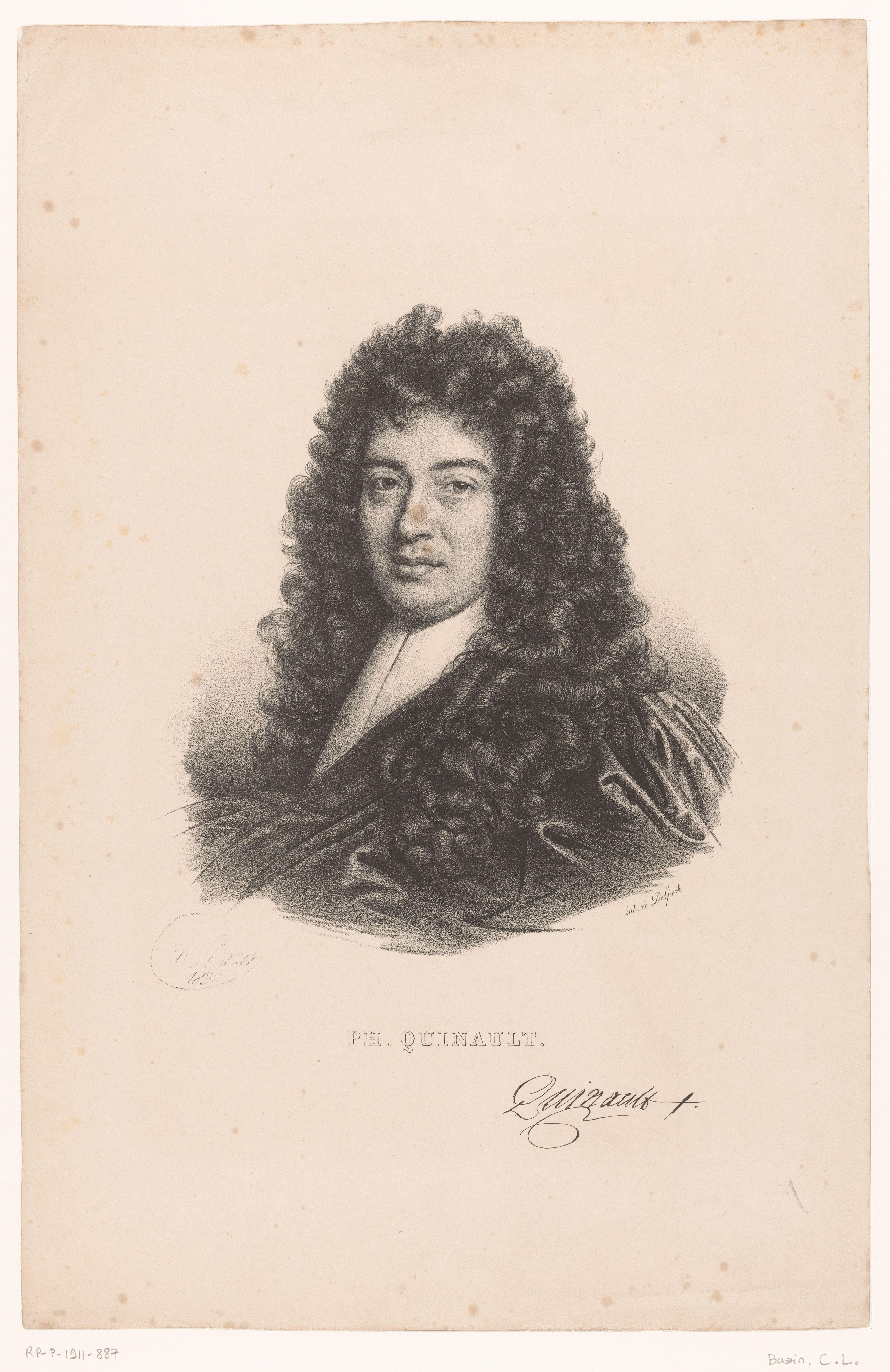 Portret van de toneelschrijver Philippe Quinault