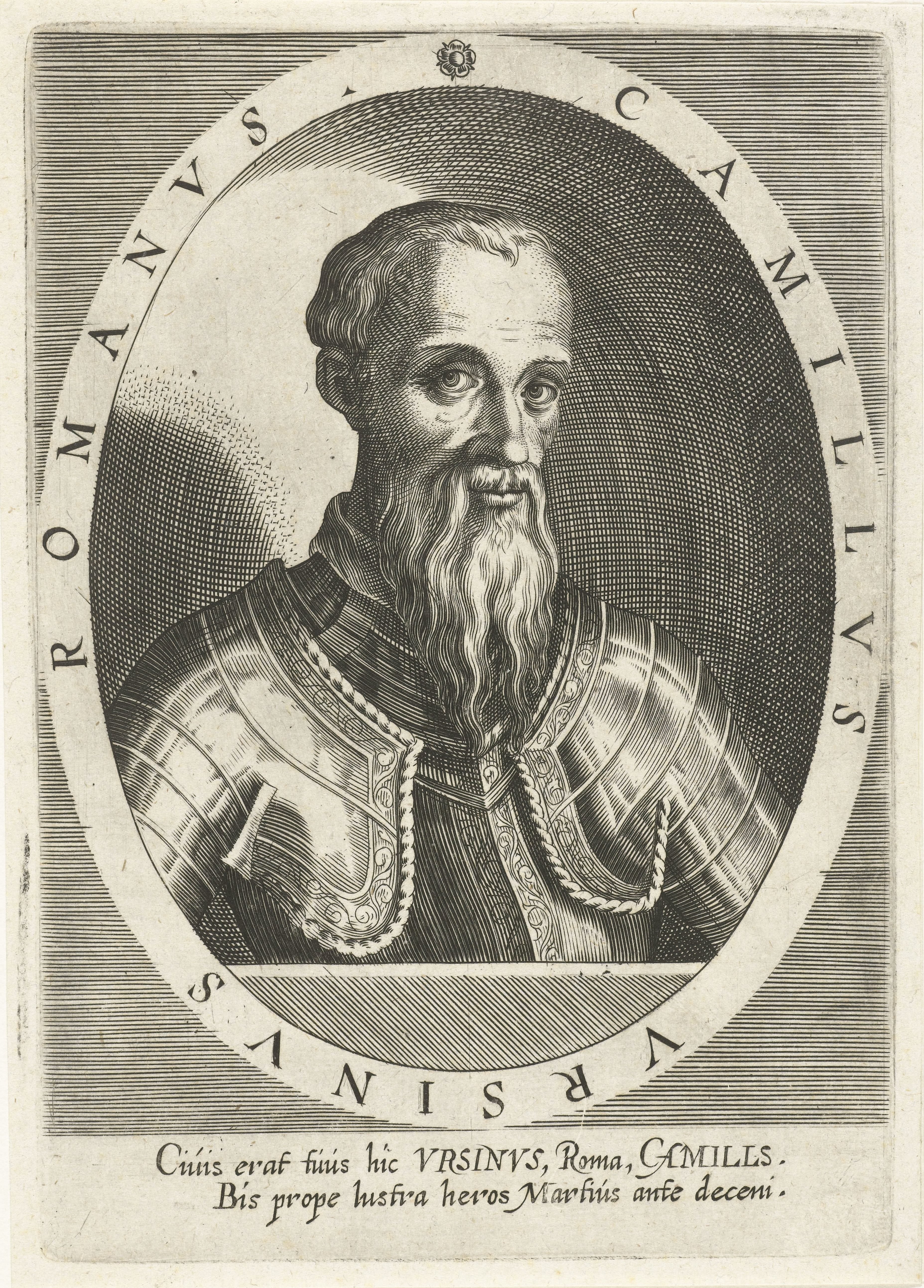 Portret van de Romein Camillo Orsini