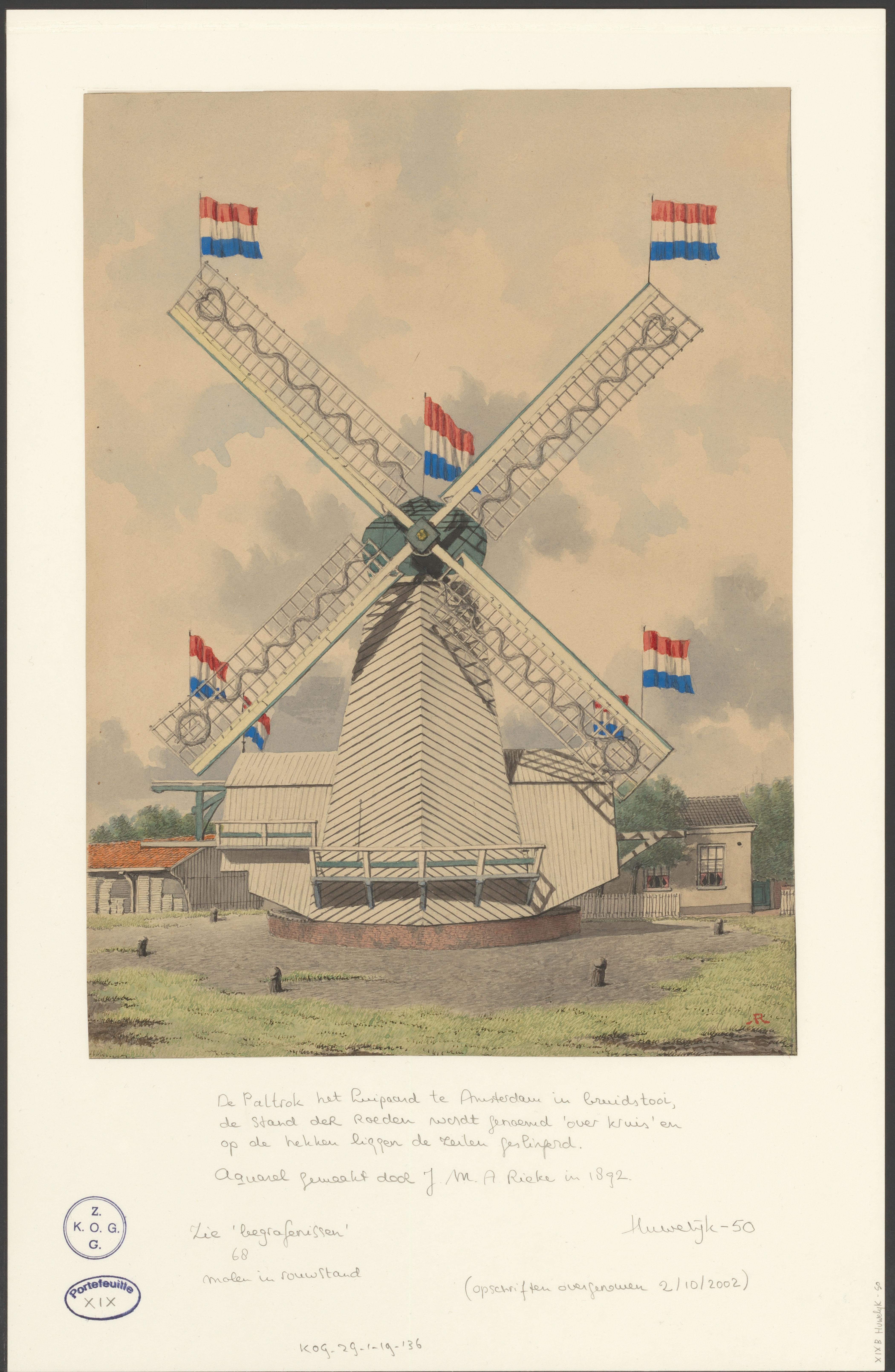 Molen 'Het Luipaard' in bruidstooi