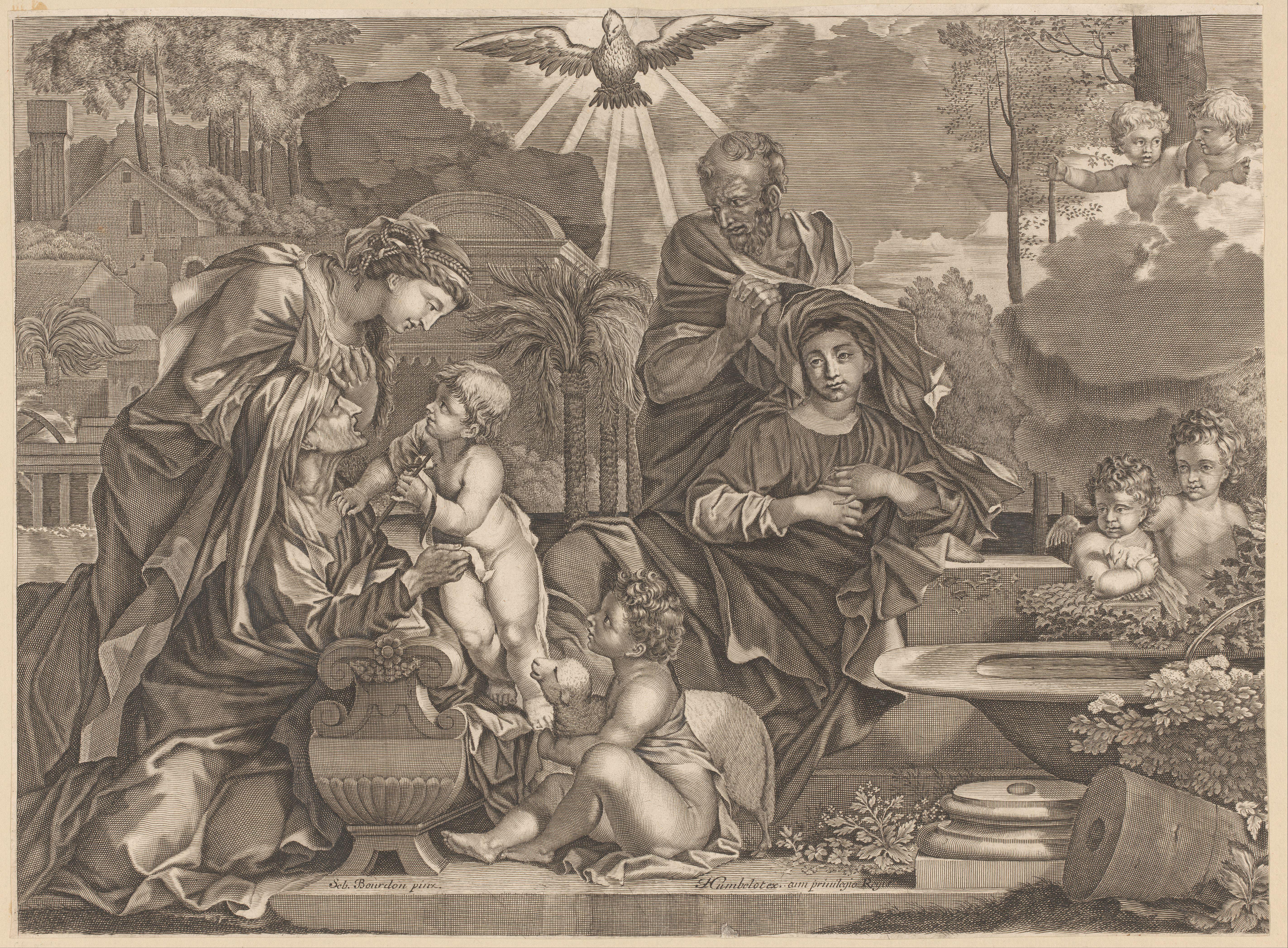 Heilige Familie met Elisabeth en Johannes
