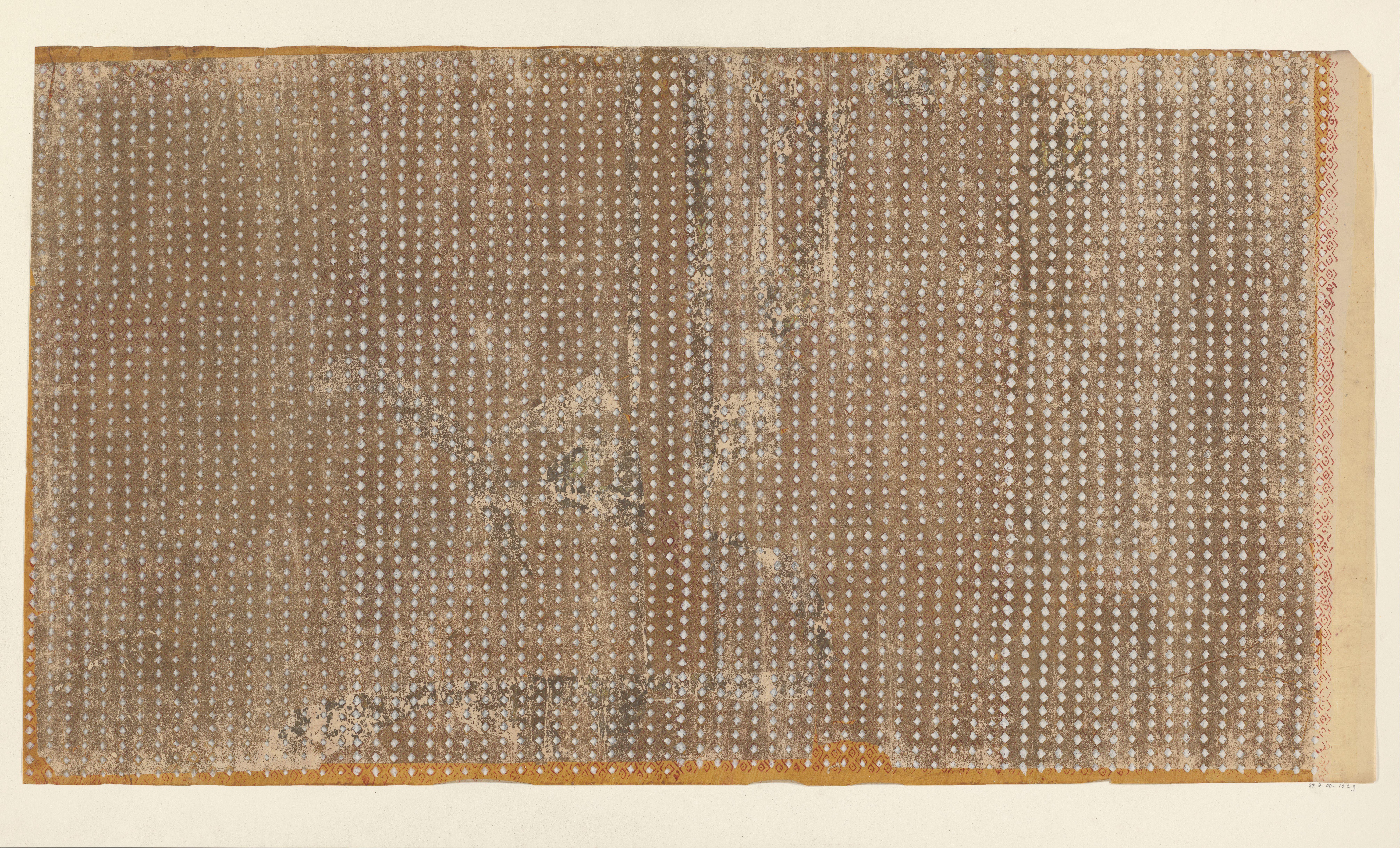 Blad met ruitenpatroon (één van acht identieke bladen)