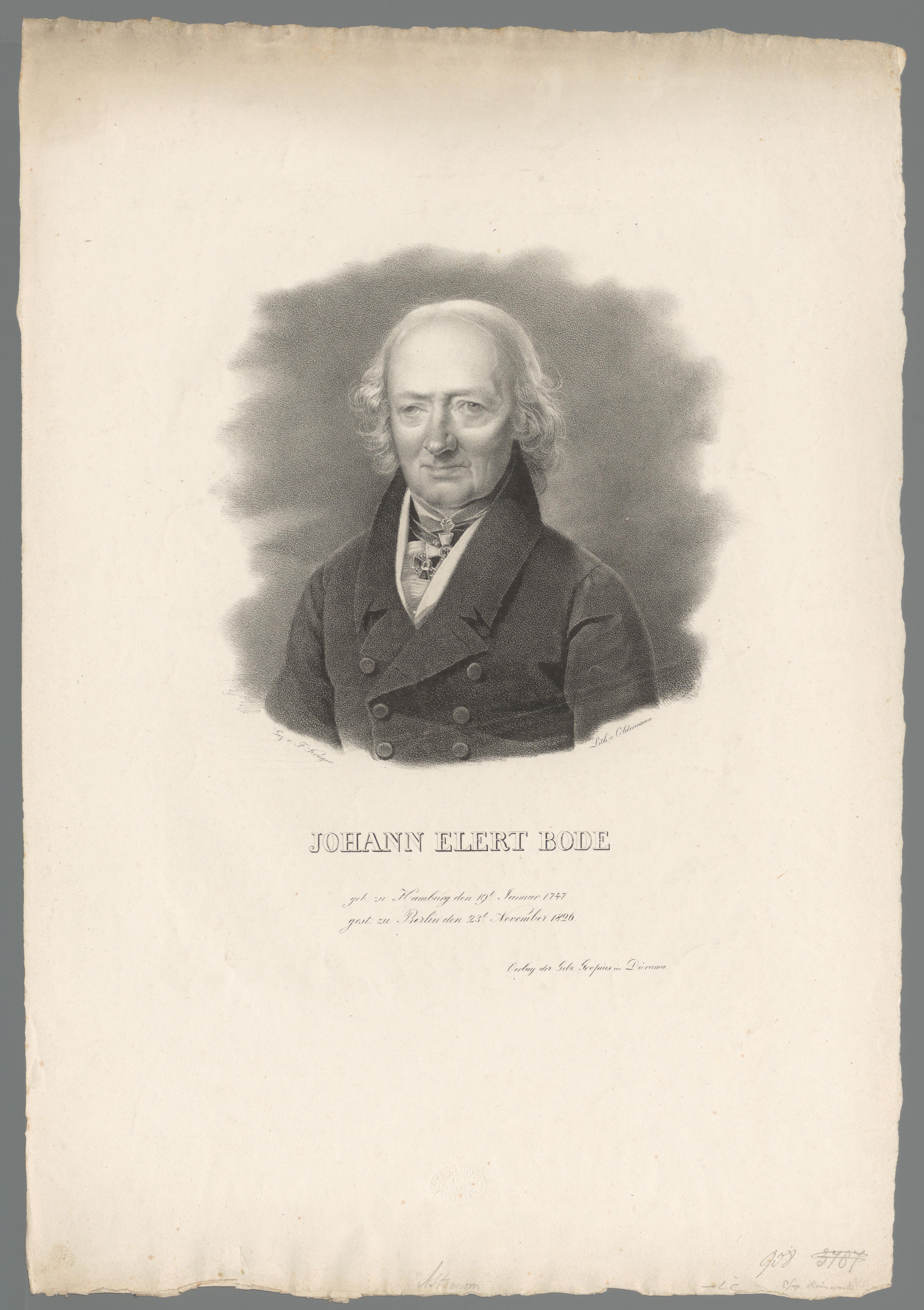 Portret van Johann Elert Bode