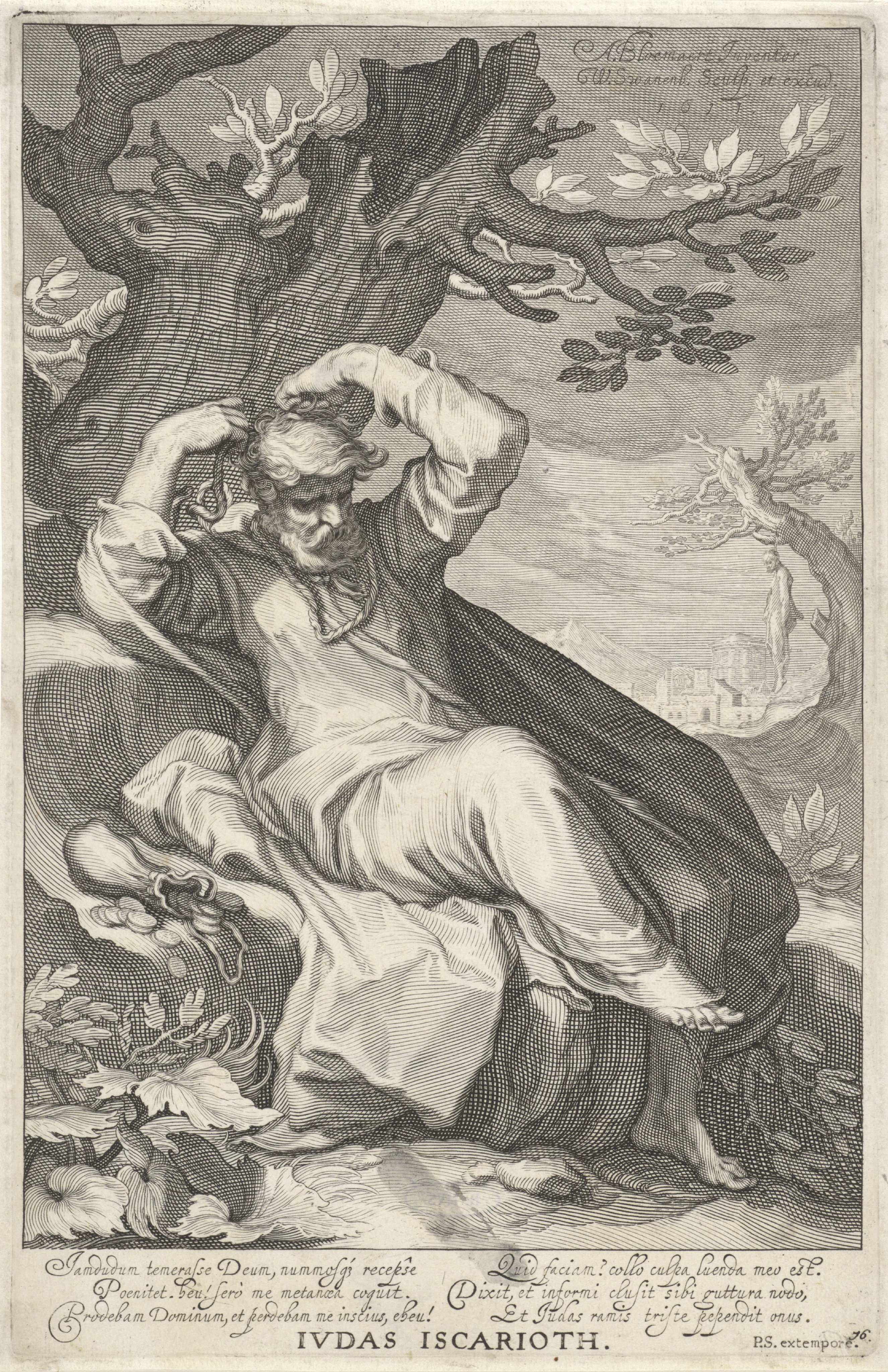Judas Iskariot hangt zich op