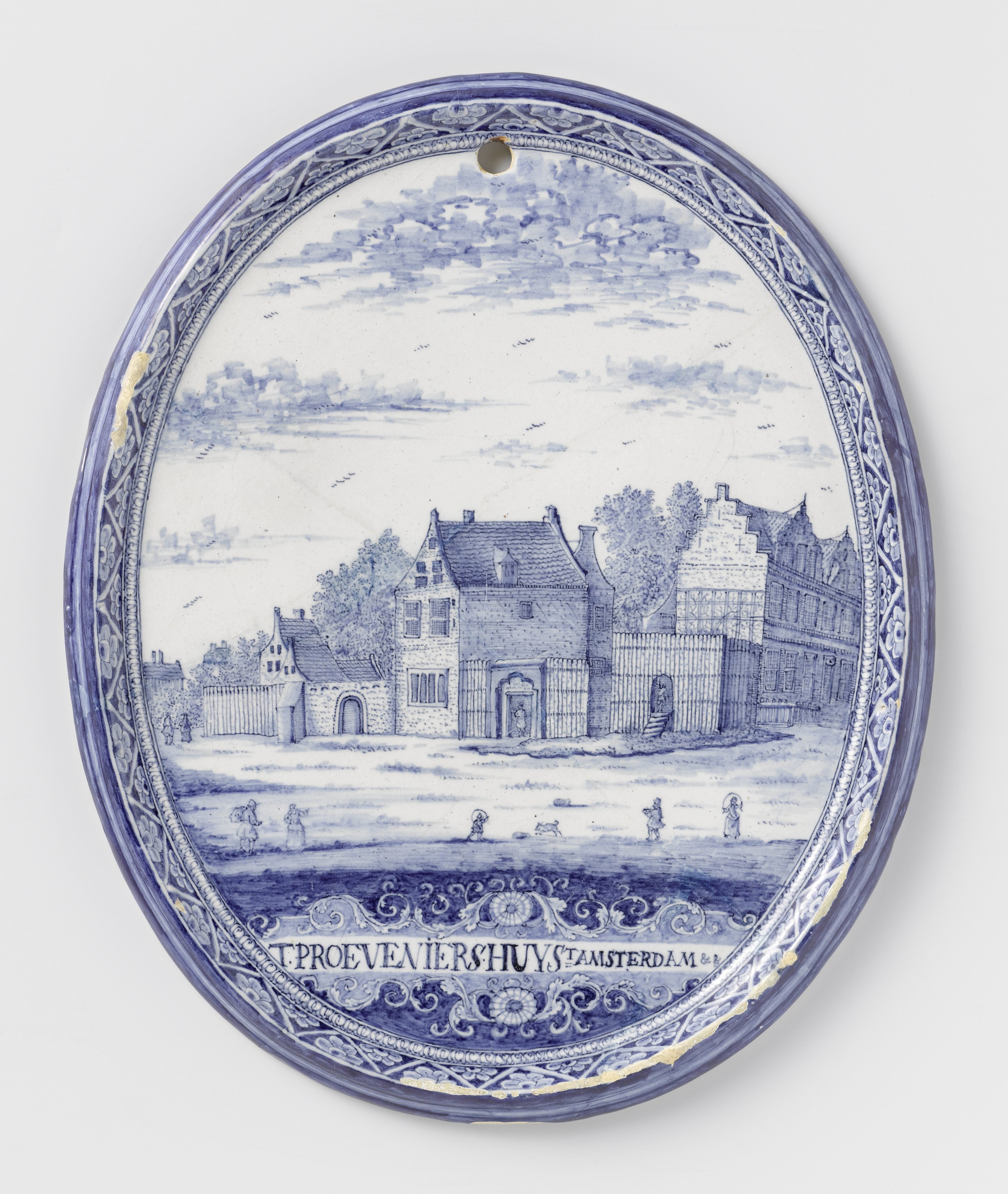 Plaat met het Amsterdamse leprozenhuis
