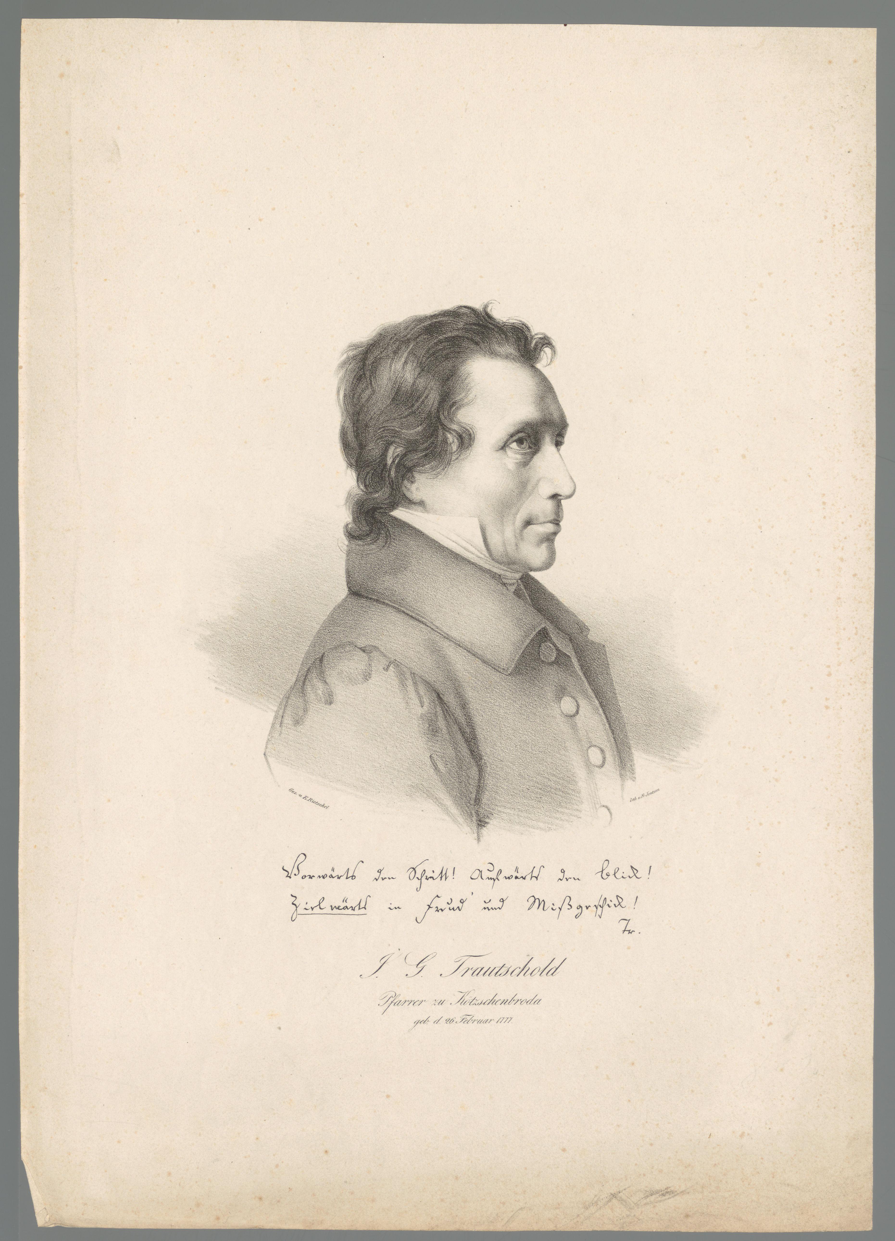 Portret van Johann Gottlob Trautschold