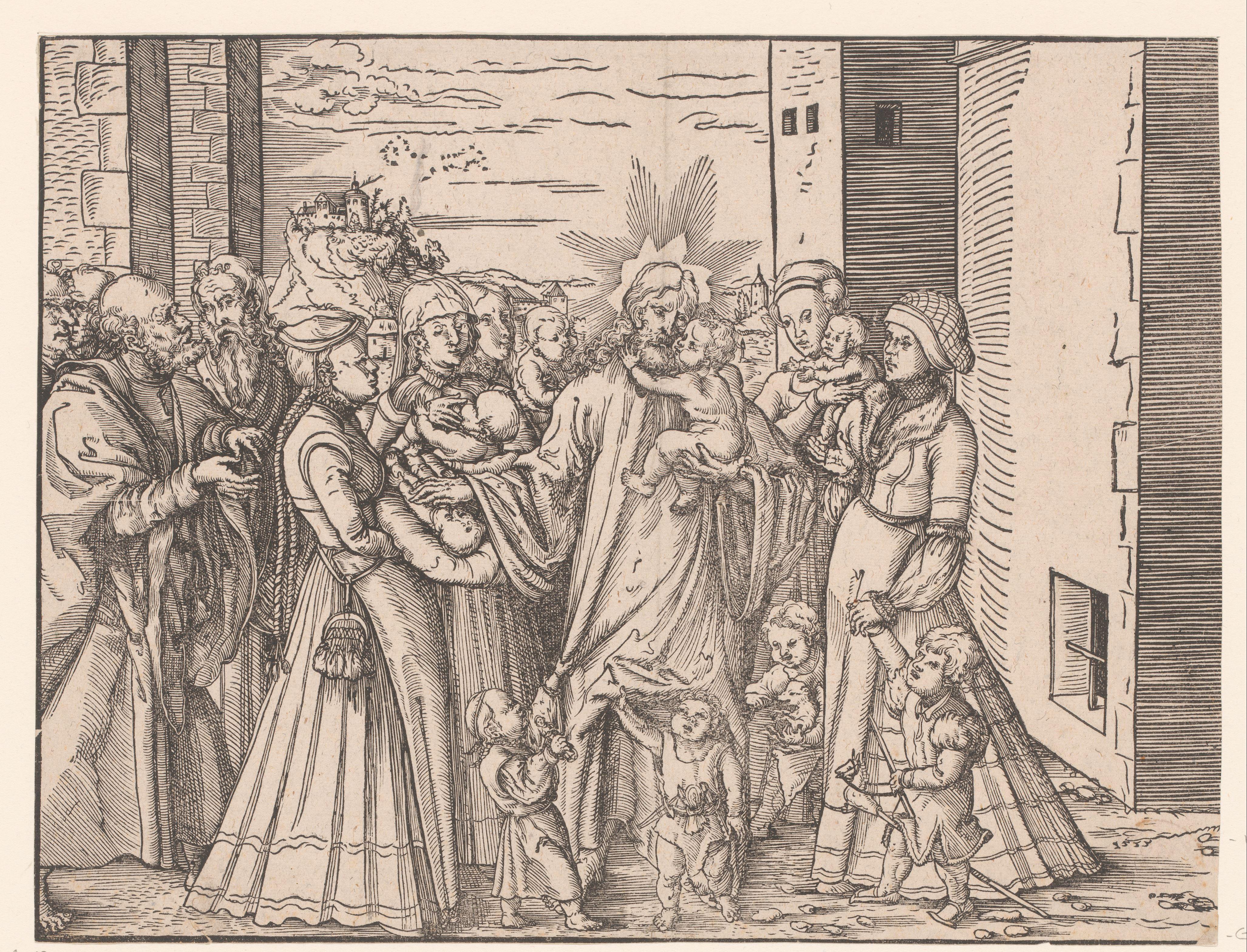 Christus zegent de kinderen