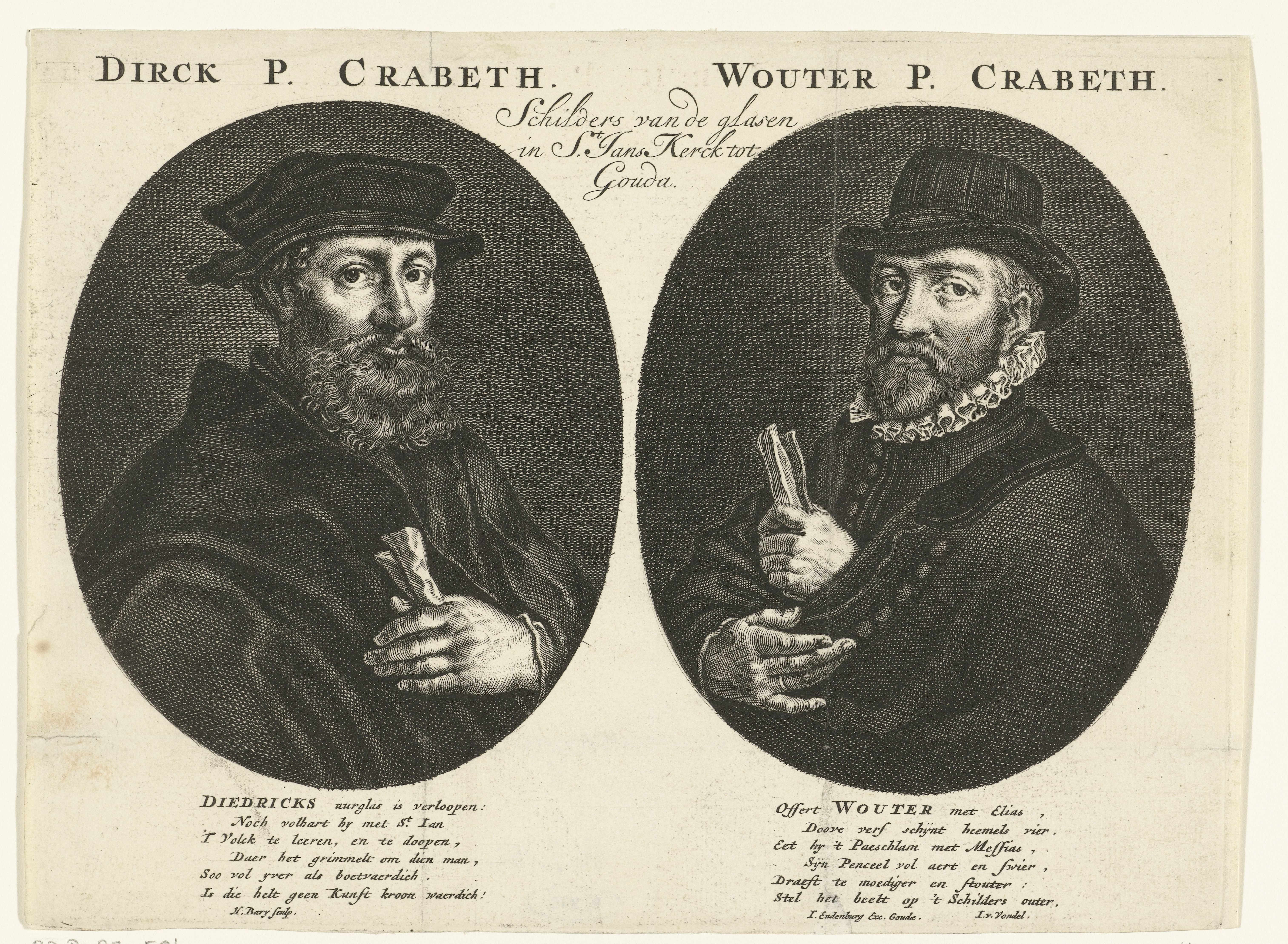 Dubbelportret van Dirck en Wouter Pietersz. Crabeth