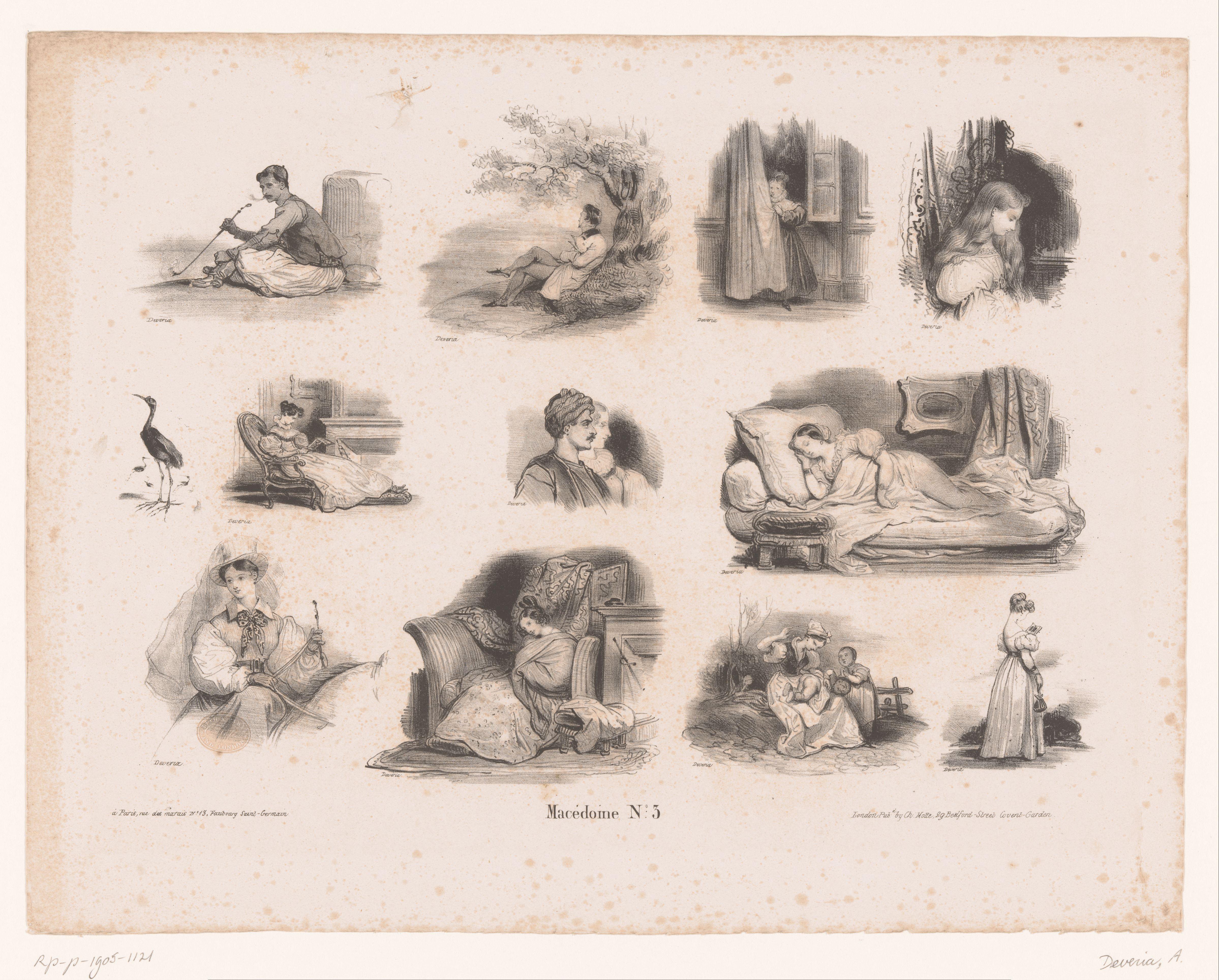 Elf voorstellingen van menselijke figuren