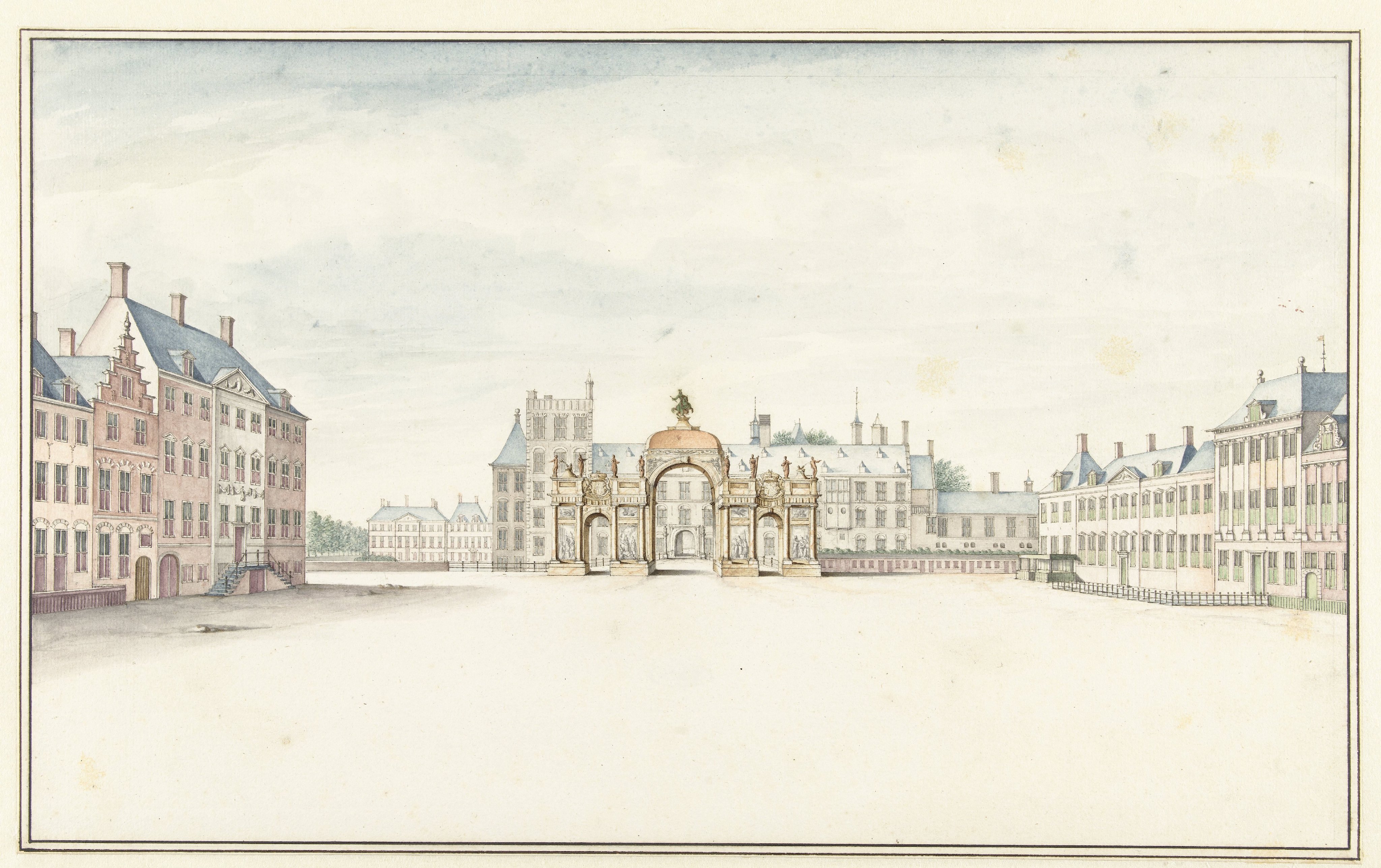 Ereboog voor koning Willem III aan Den Haag, 1691