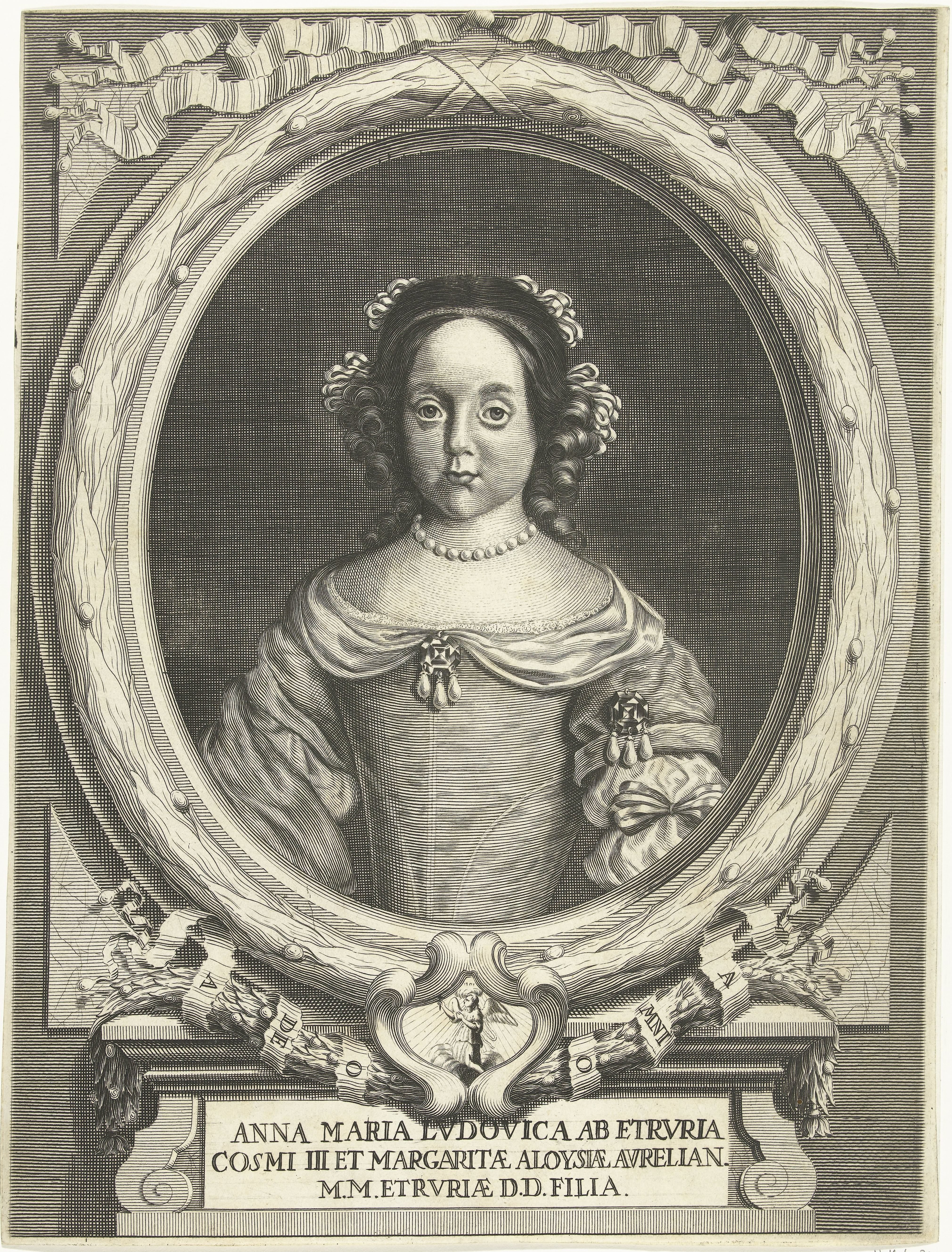 Portret van Anna Maria Luisa de Medici