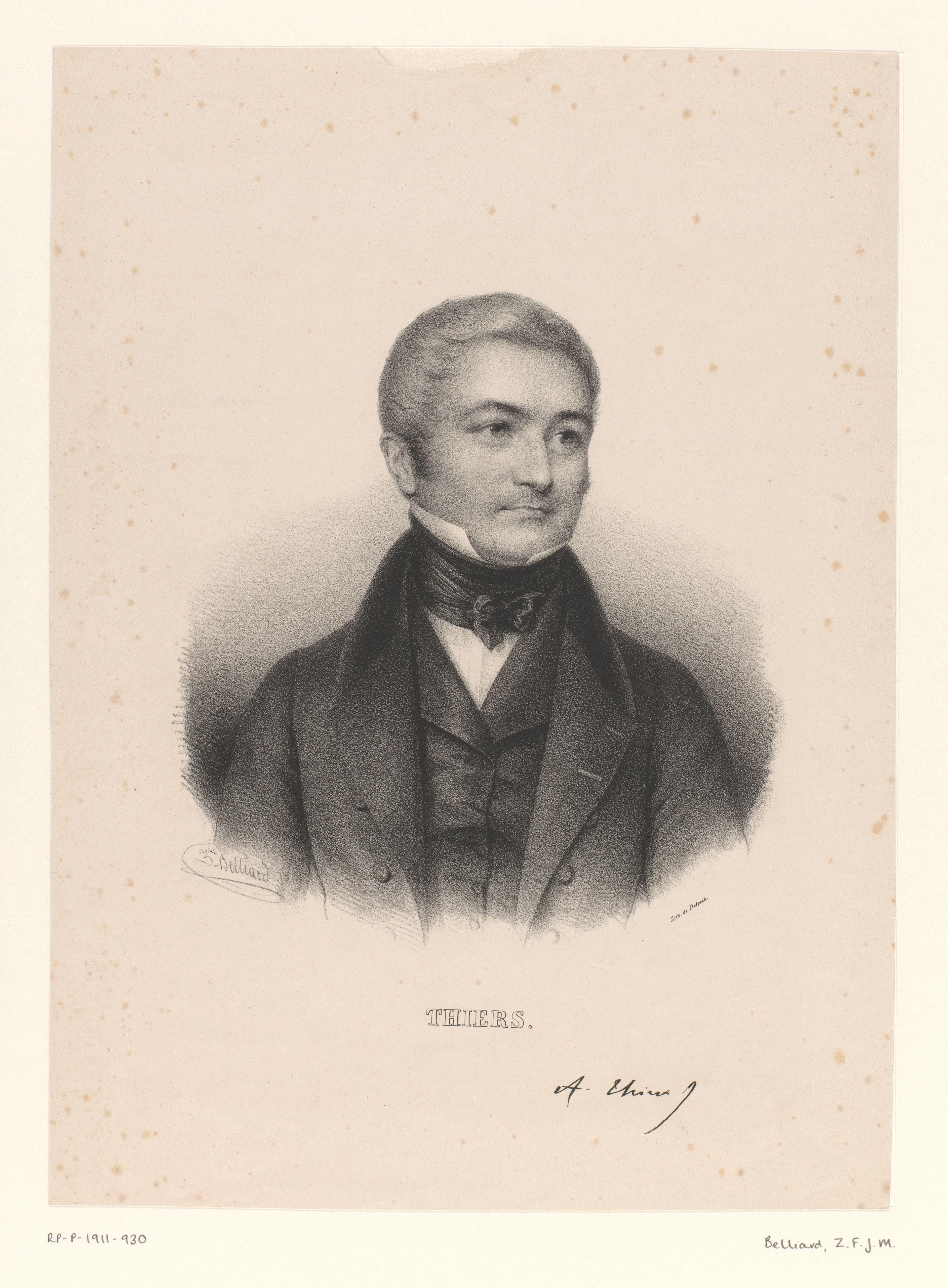 Portret van de politicus Adolphe Thiers