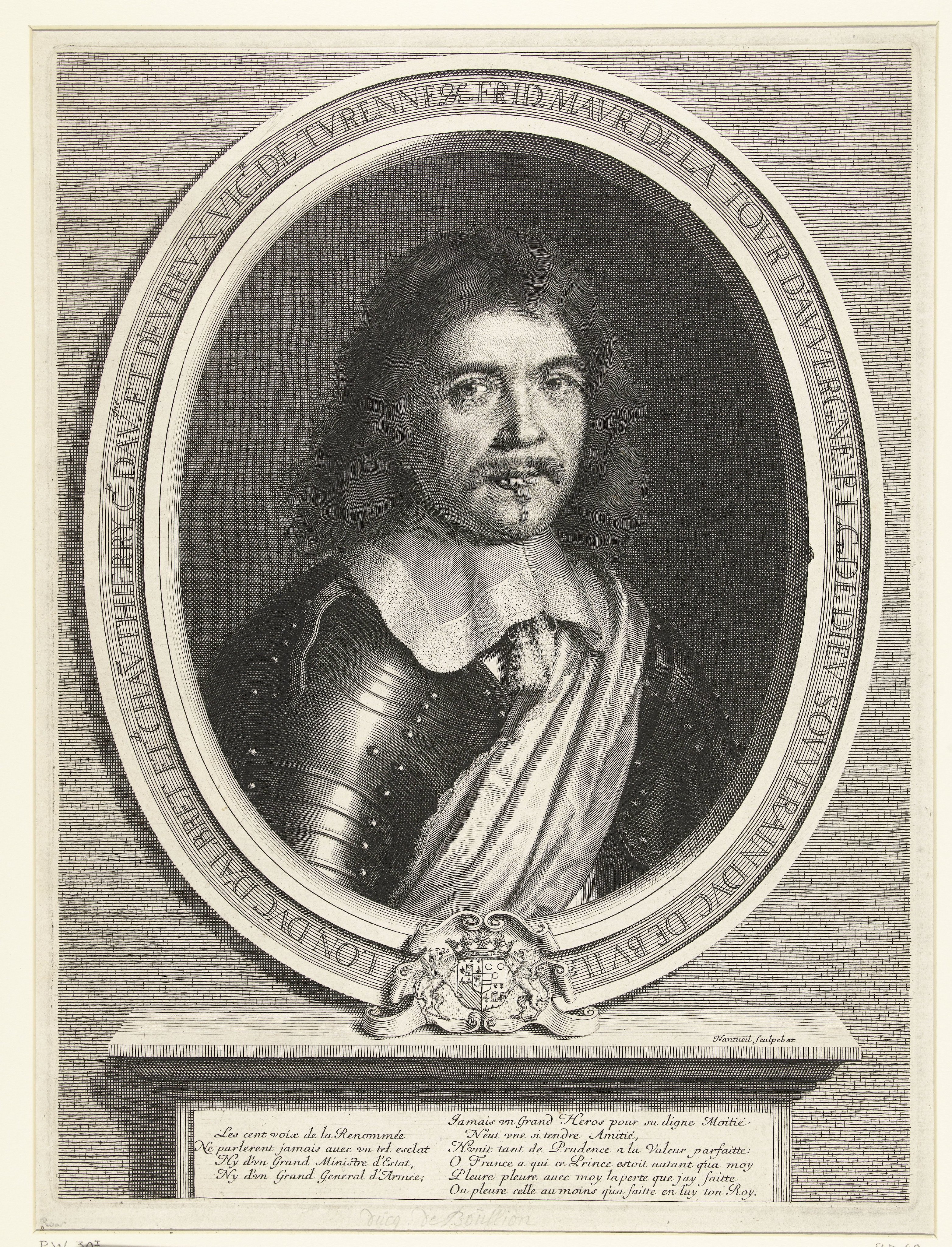 Portret van Frédéric-Maurice de la Tour d'Auvergne hertog van Bouillon