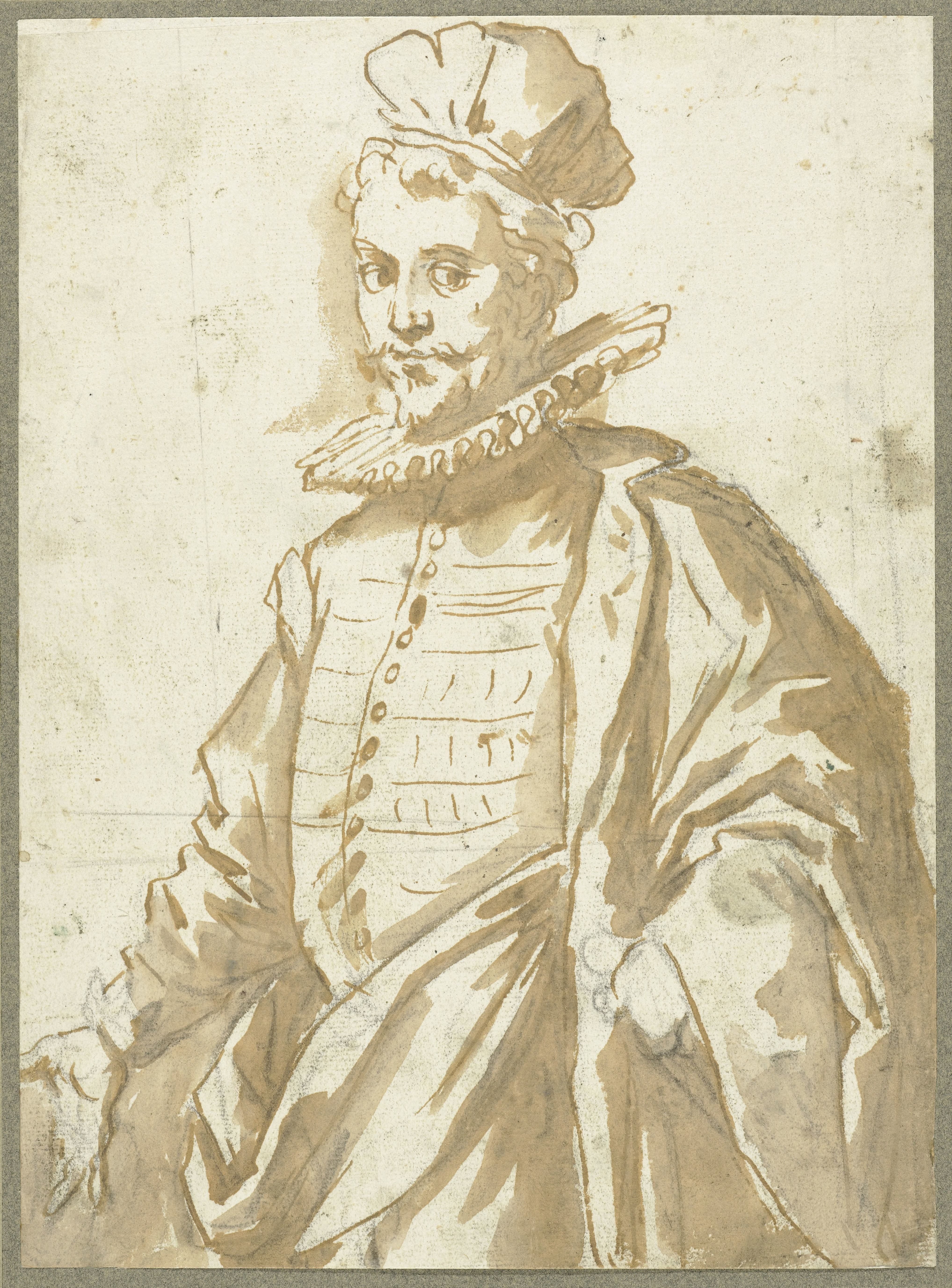 Portret van een zwierig man
