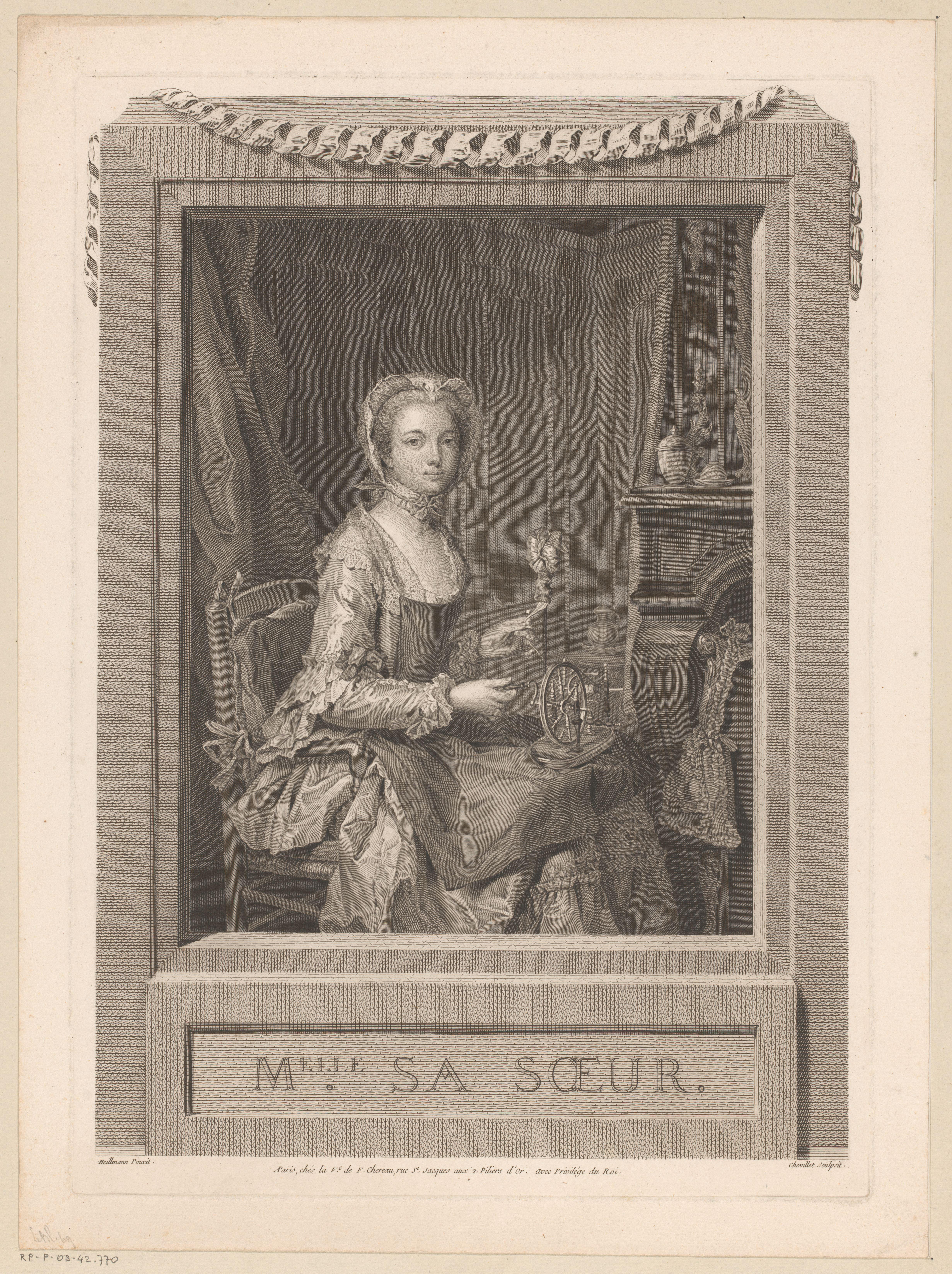 Vrouw aan spinnewiel