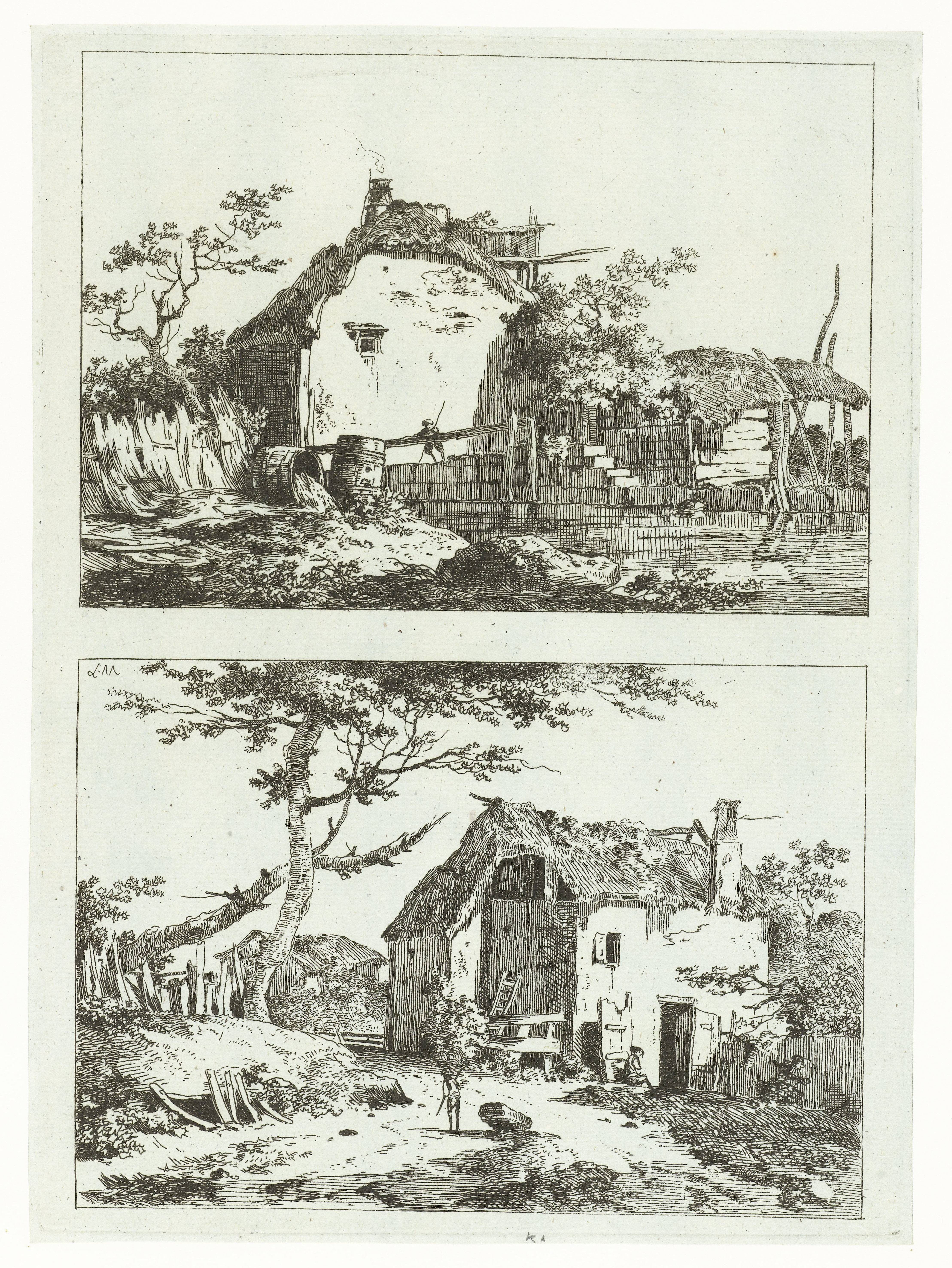 Huis aan het water en een huis aan een weg