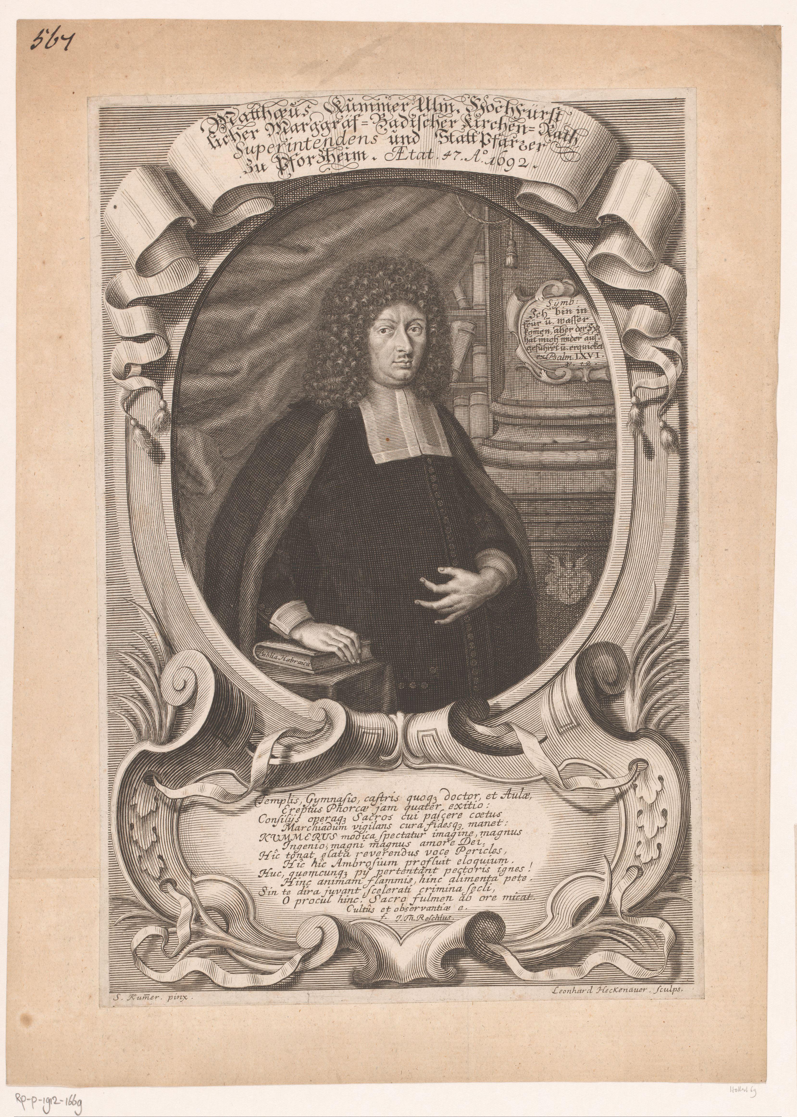Portret van Matthäus Kummer op 47-jarige leeftijd