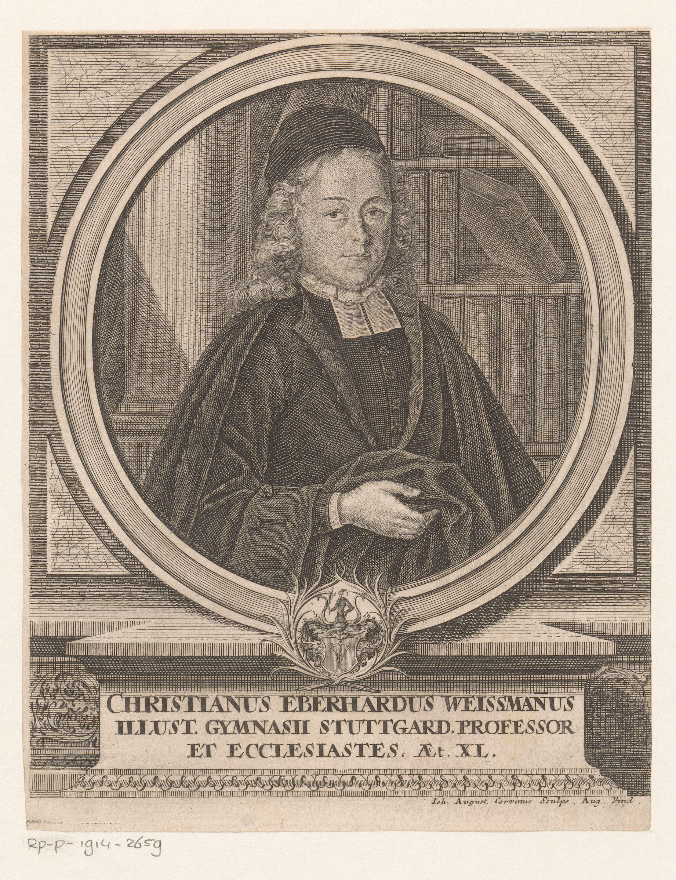 Portret van Christian Eberhard Weißmann op 40-jarige leeftijd