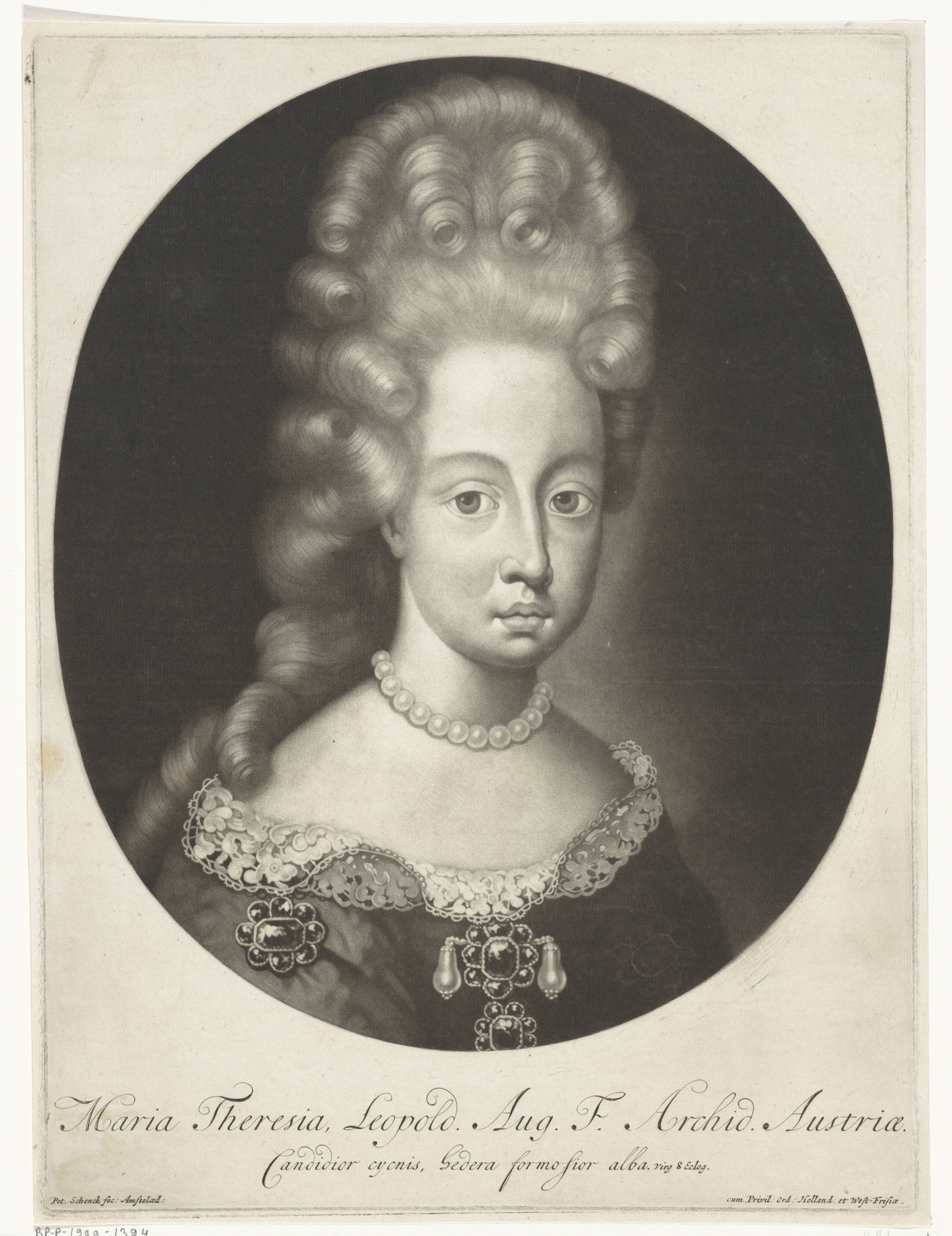Portret van Maria Theresia, koningin van Frankrijk