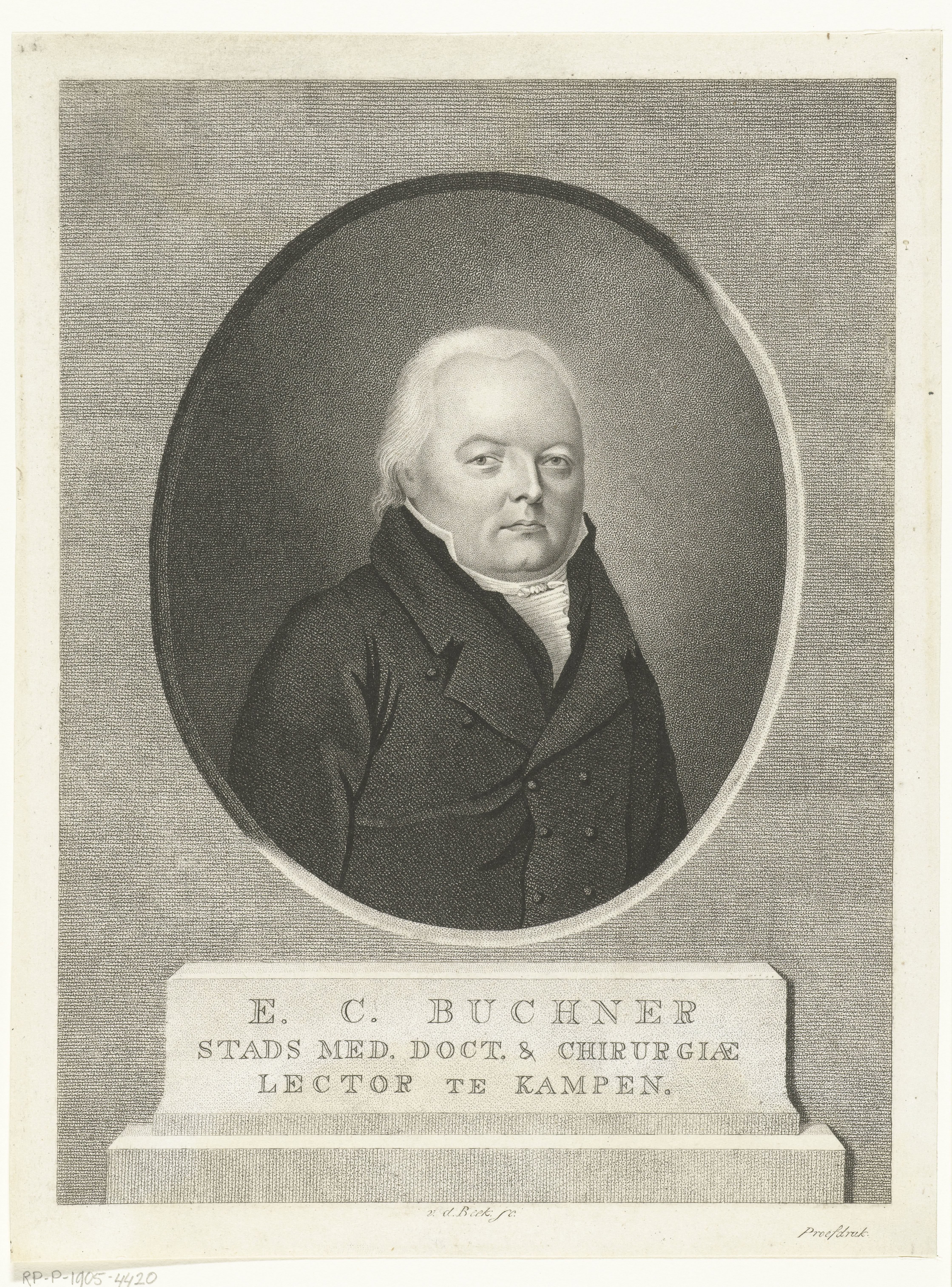 Portret van geneesheer Ernst Christiaan Buchner