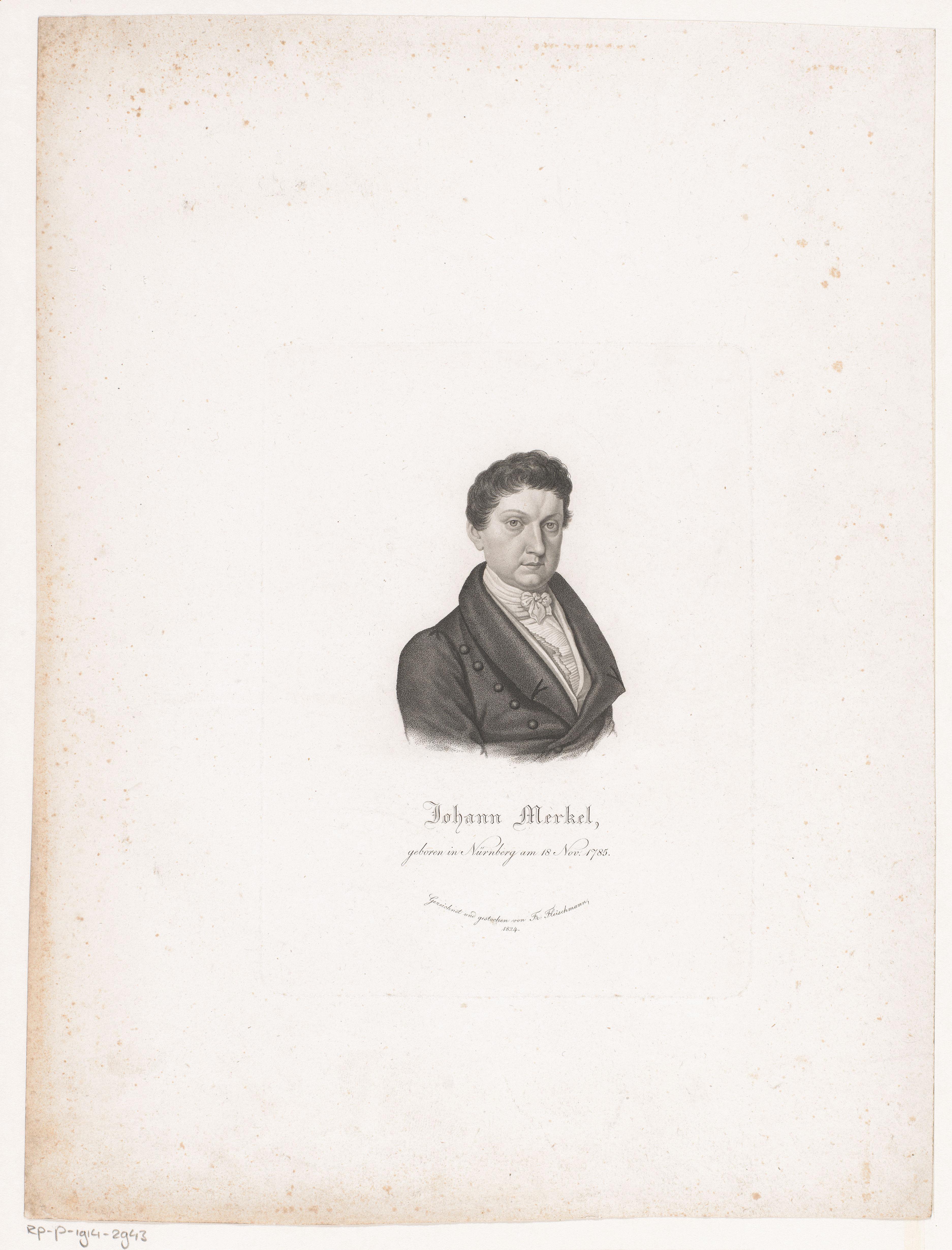 Portret van Johann Merkel