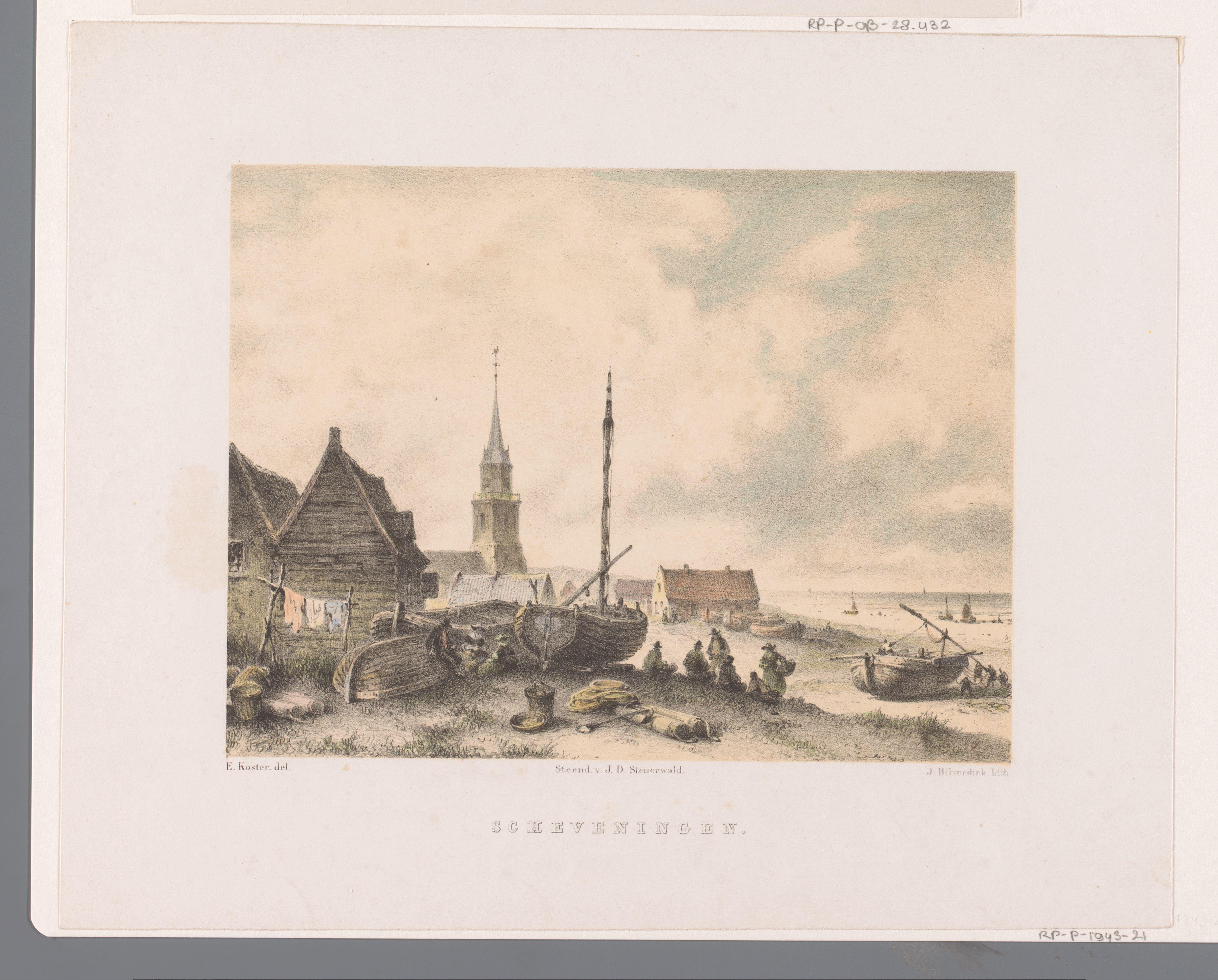Gezicht op het strand van Scheveningen