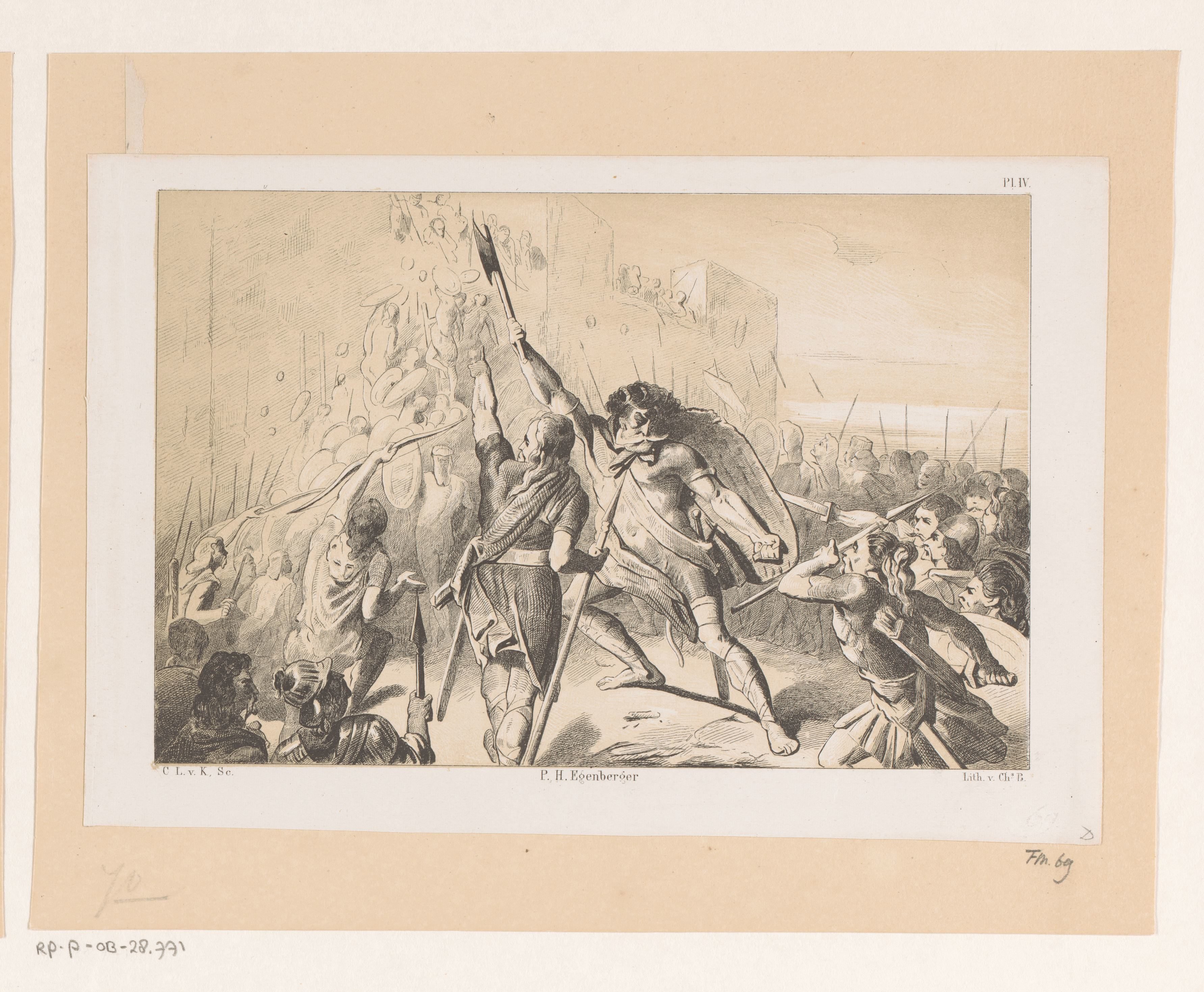 Claudius Civilis bestormt de Romeinse legerplaats Vetera