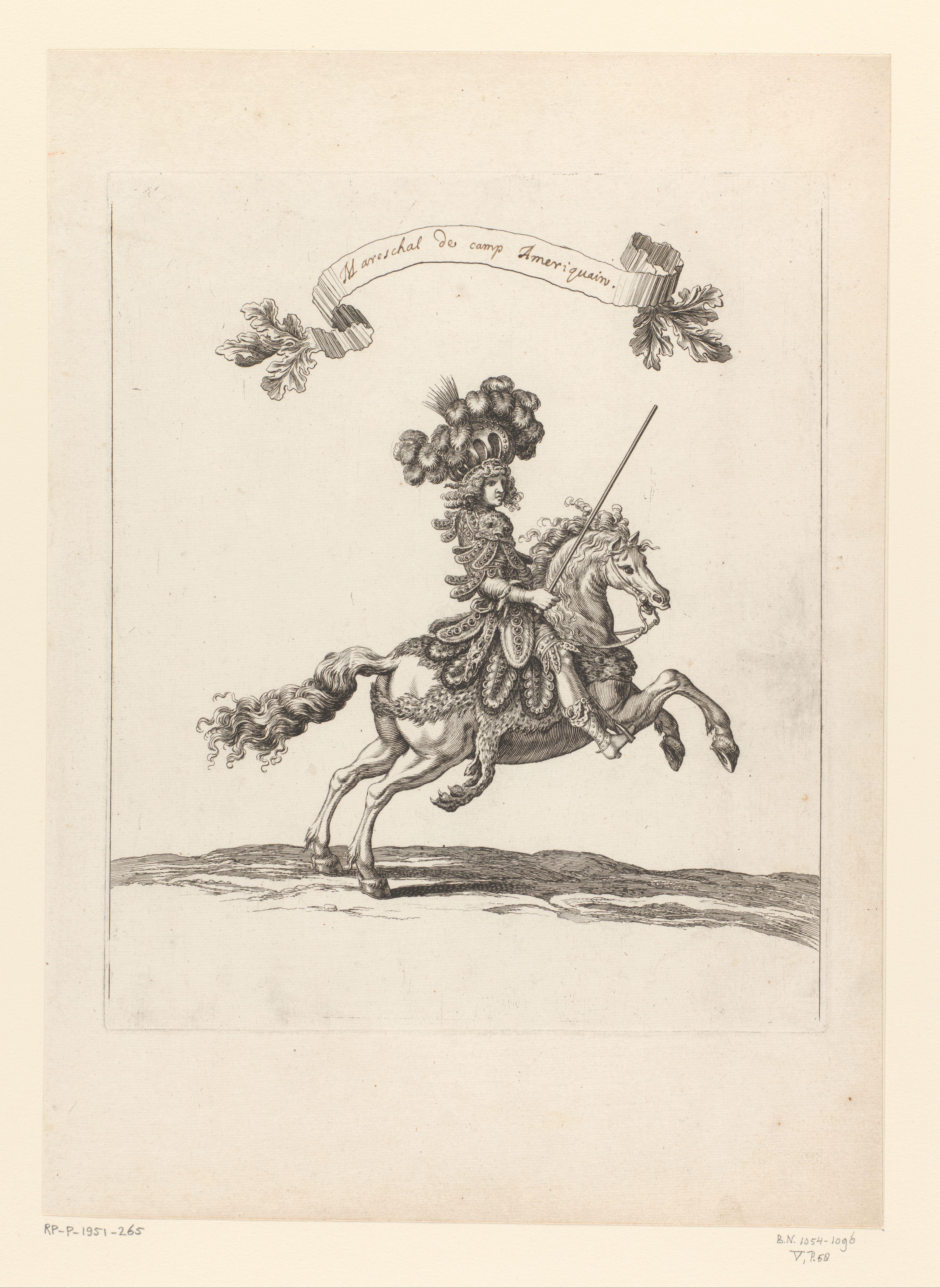 Aanvoerder op een paard verkleed als wildeman