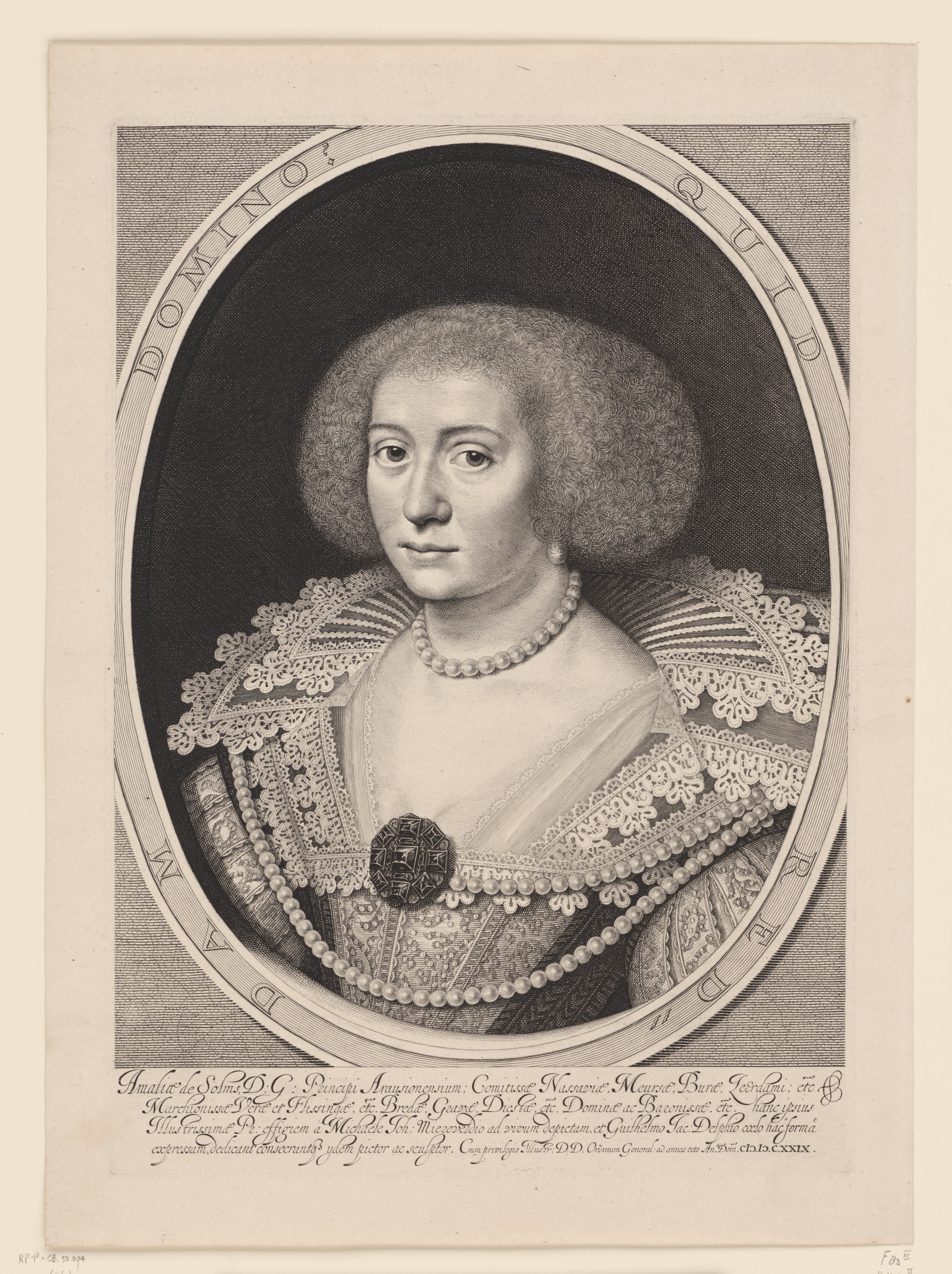 Portret van Amalia van Solms