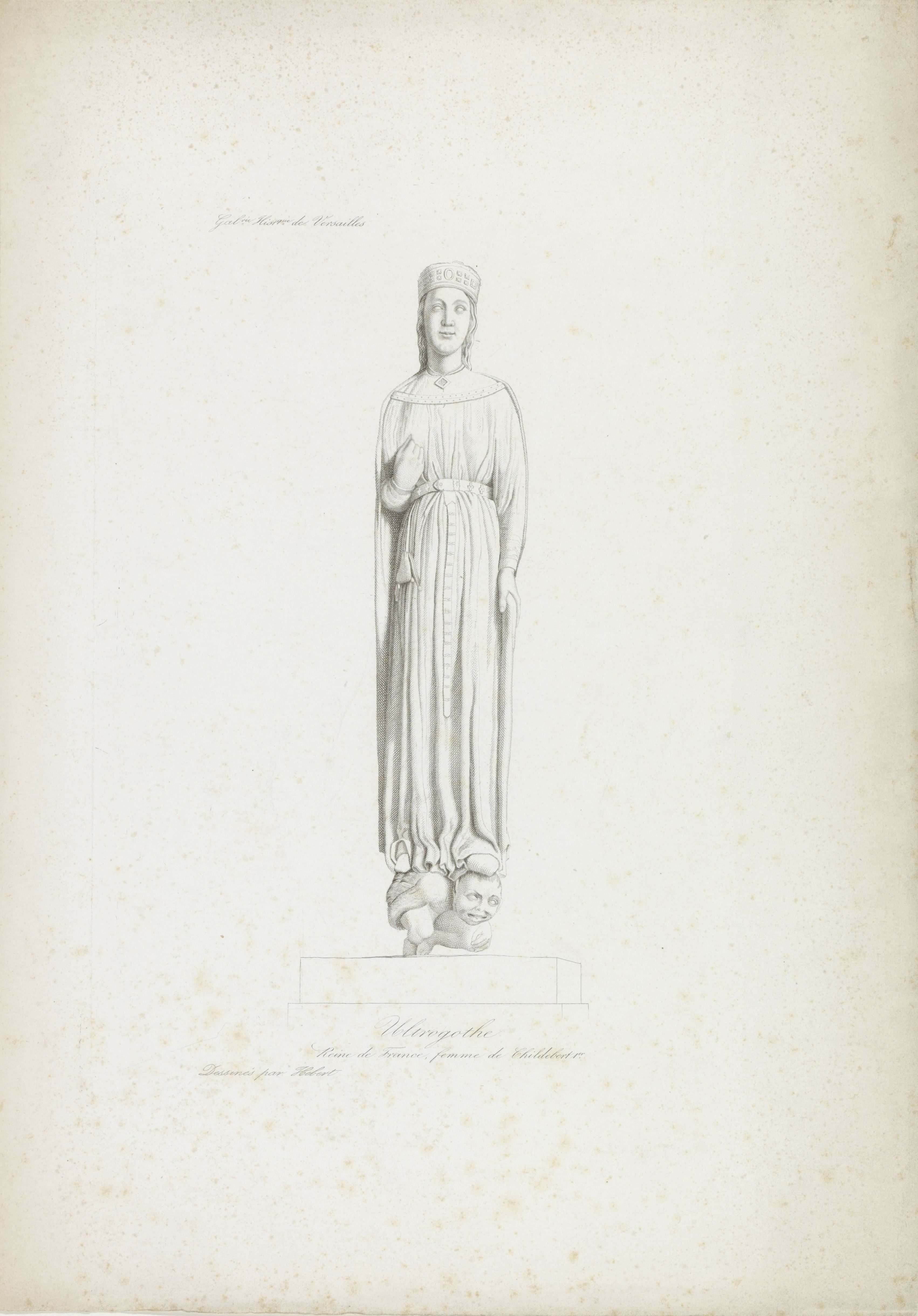 Sculptuur van Ultrogothe, koningin der Franken