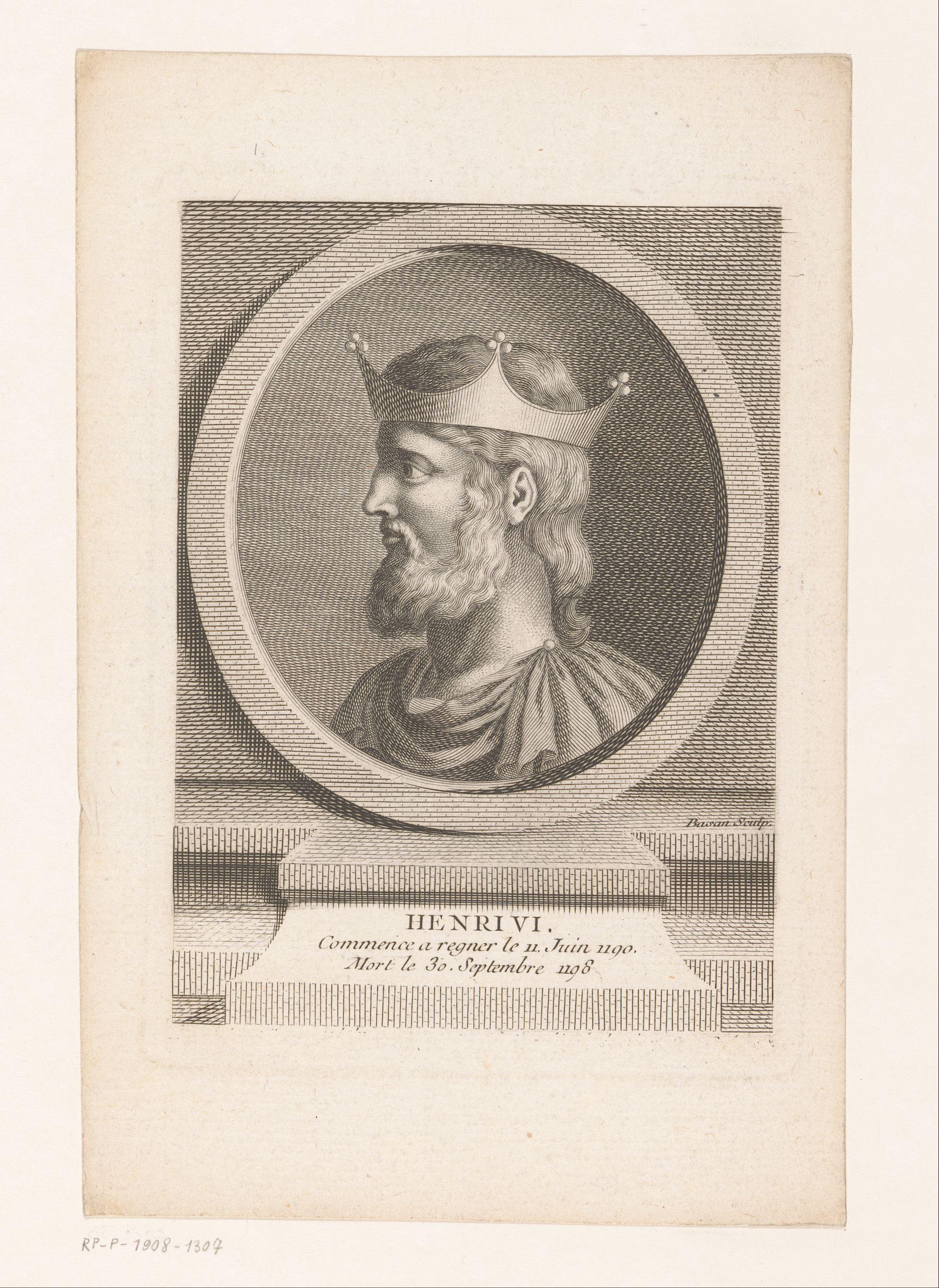 Portret van keizer Hendrik VI