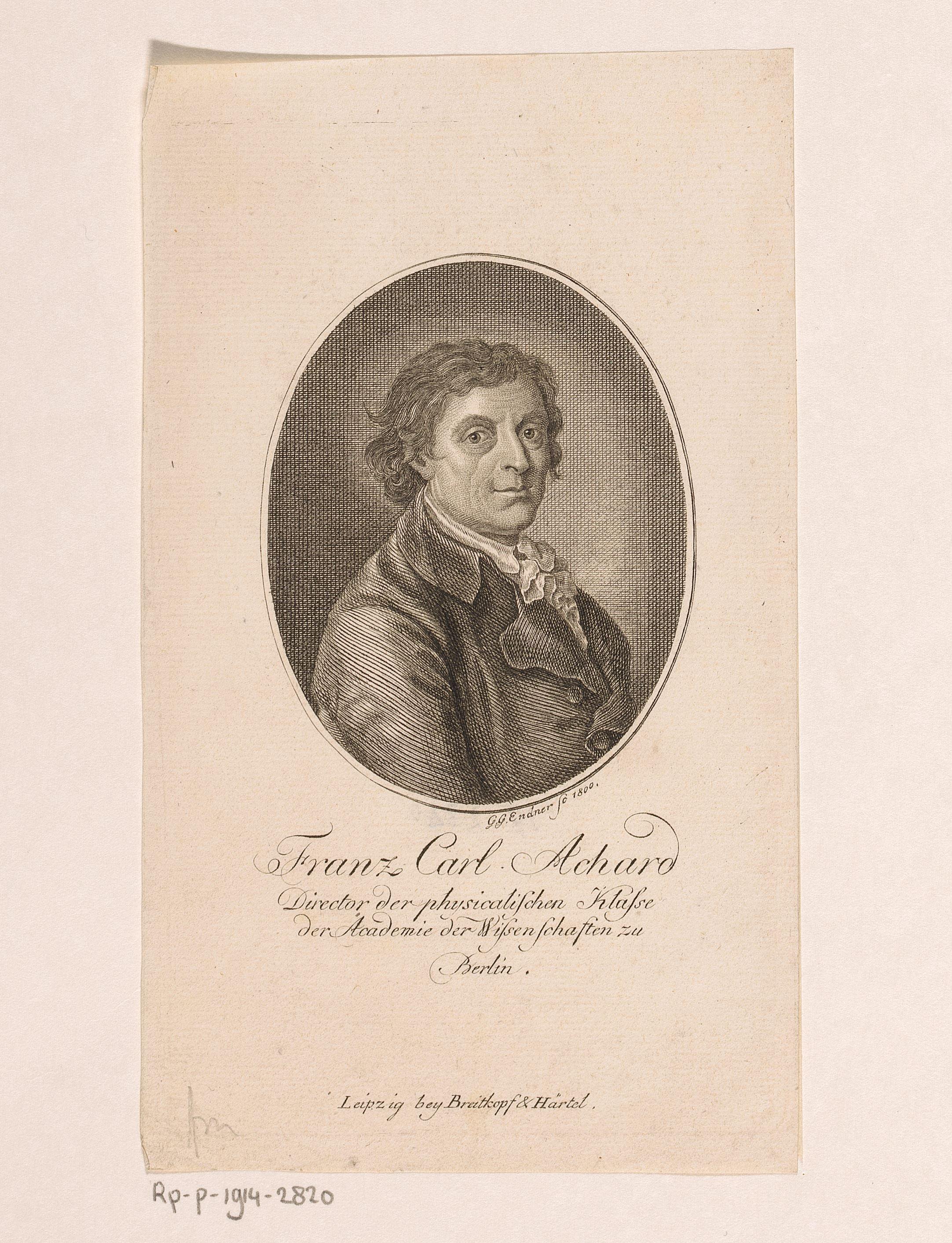 Portret van Franz Carl Achard